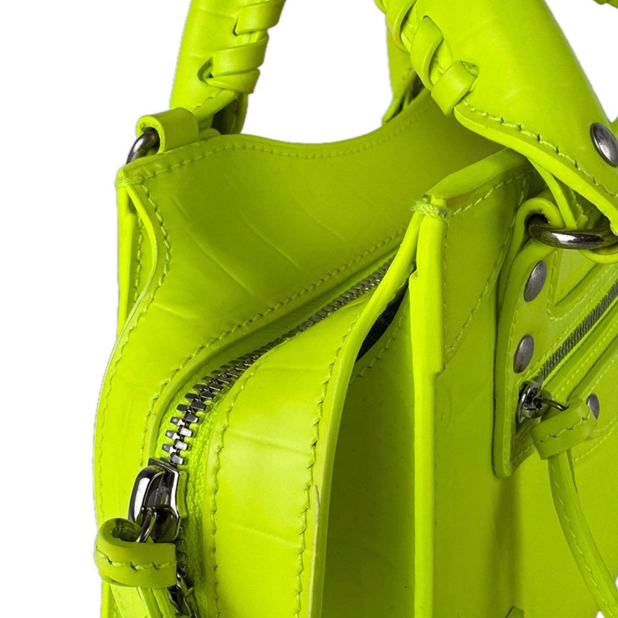 Balenciaga Balenciaga Handbag Shoulder Bag Neo Classic City Mini Embossed Leather Neon Yellow Women's 638524 z9260 Size ONE SIZE - 6 Thumbnail