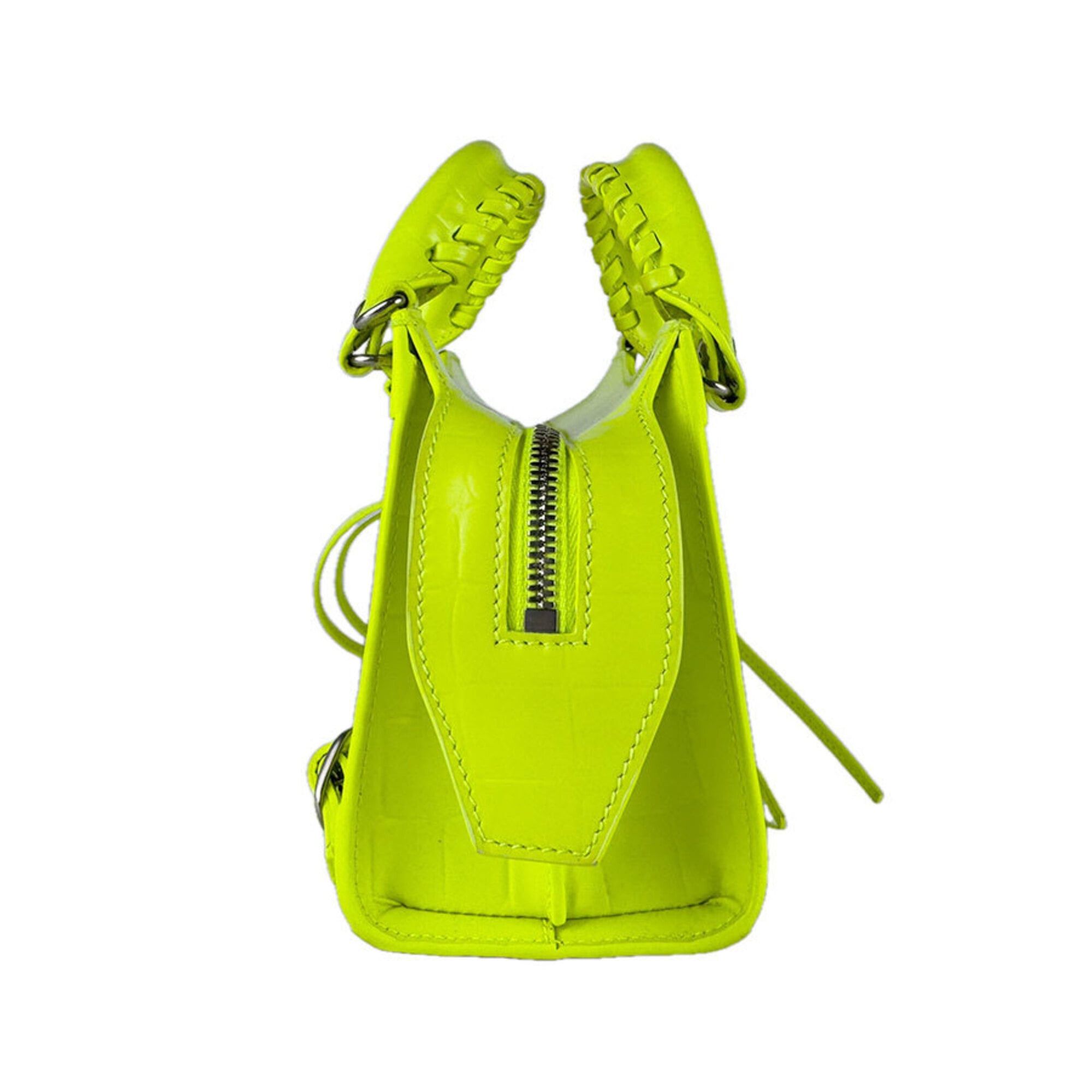 Balenciaga Balenciaga Handbag Shoulder Bag Neo Classic City Mini Embossed Leather Neon Yellow Women's 638524 z9260 Size ONE SIZE - 2 Thumbnail