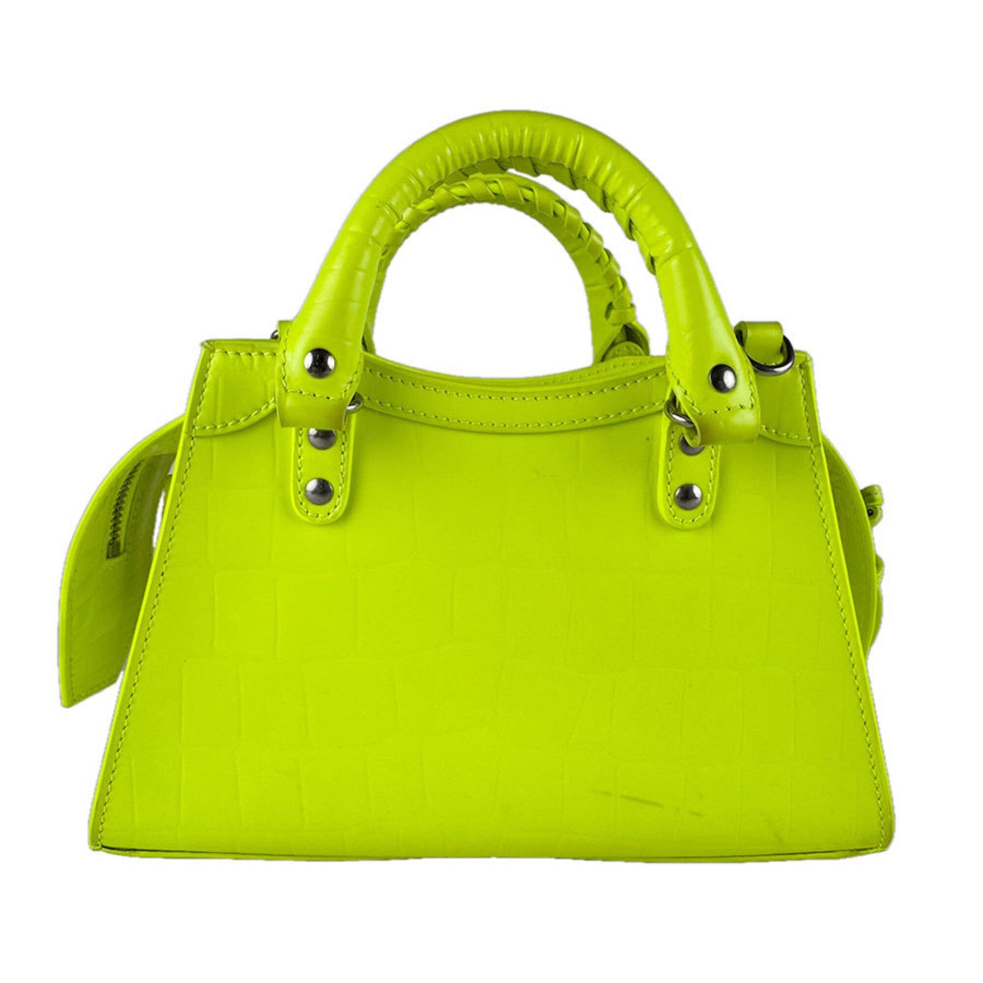 Balenciaga Balenciaga Handbag Shoulder Bag Neo Classic City Mini Embossed Leather Neon Yellow Women's 638524 z9260 Size ONE SIZE - 3 Thumbnail