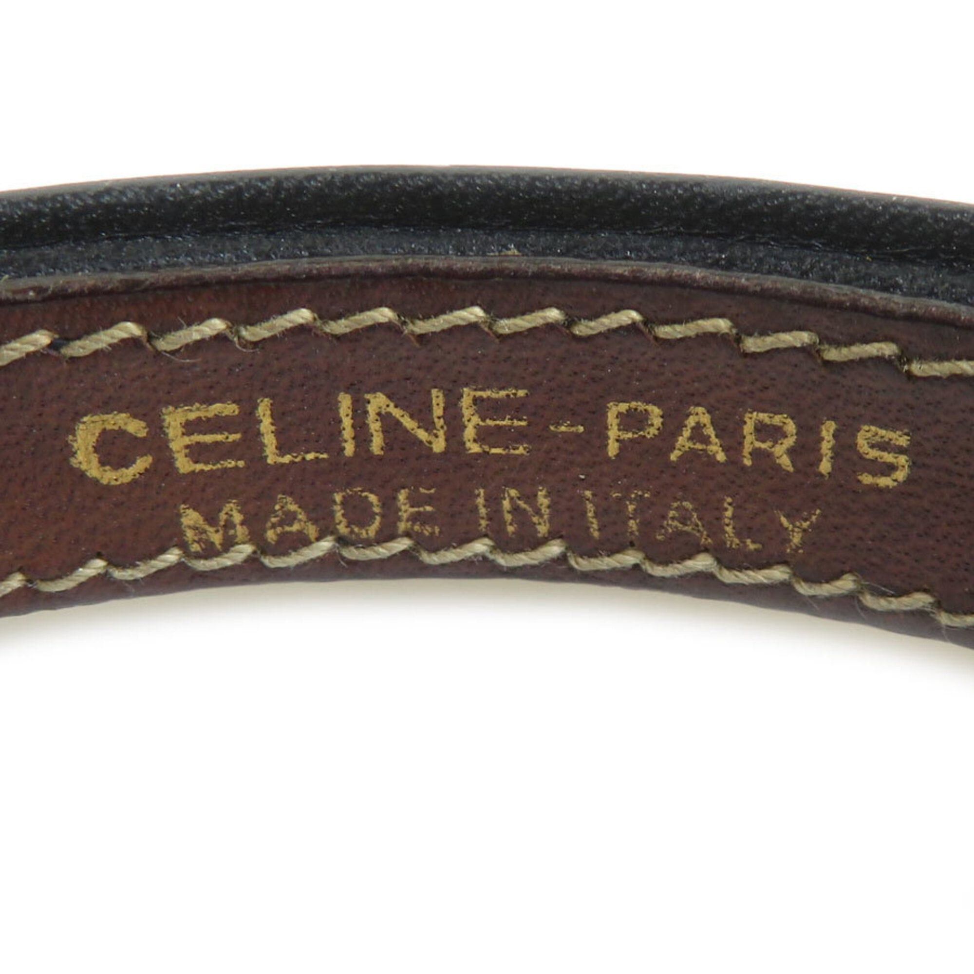 Celine Celine Bracelet Leather Metal Black Gold Women's e61740a Size ONE SIZE - 8 Thumbnail