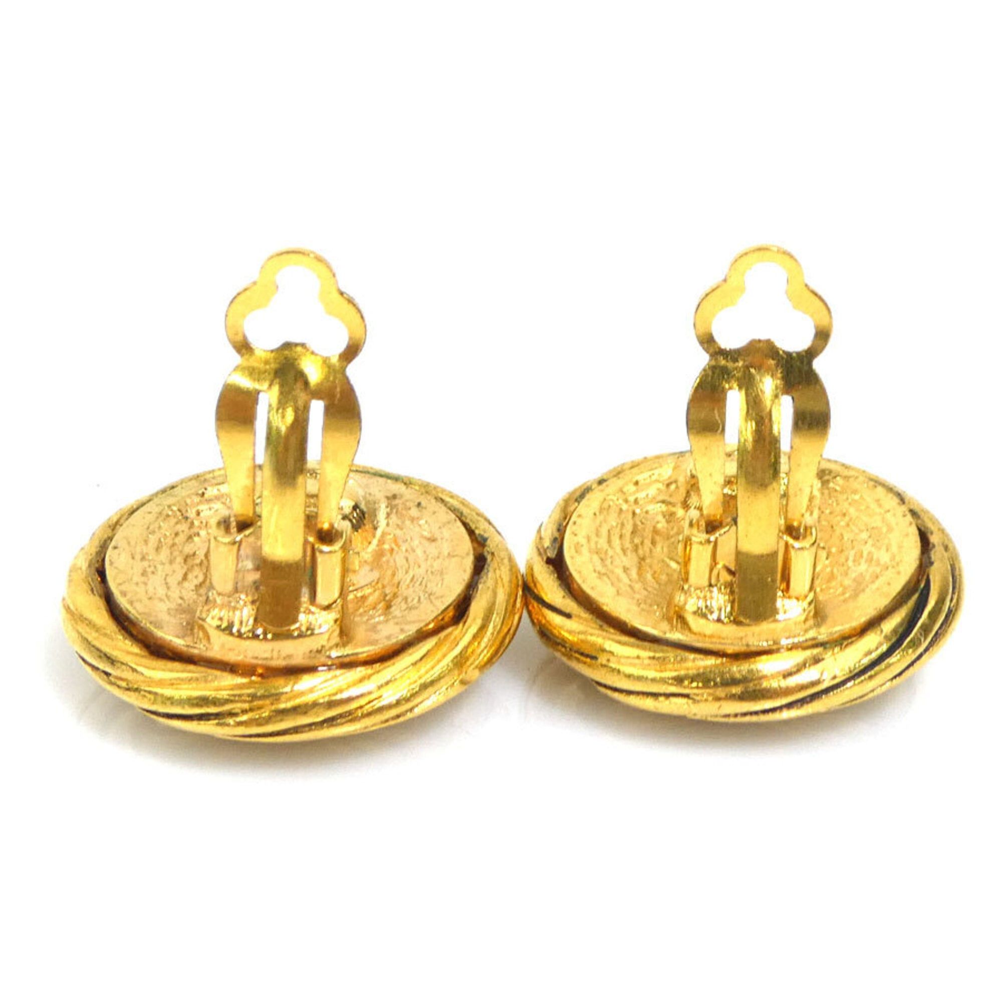 Chanel Chanel earrings, Coco Mark design, metal, gold, women's, e61735a Size ONE SIZE - 5 Thumbnail