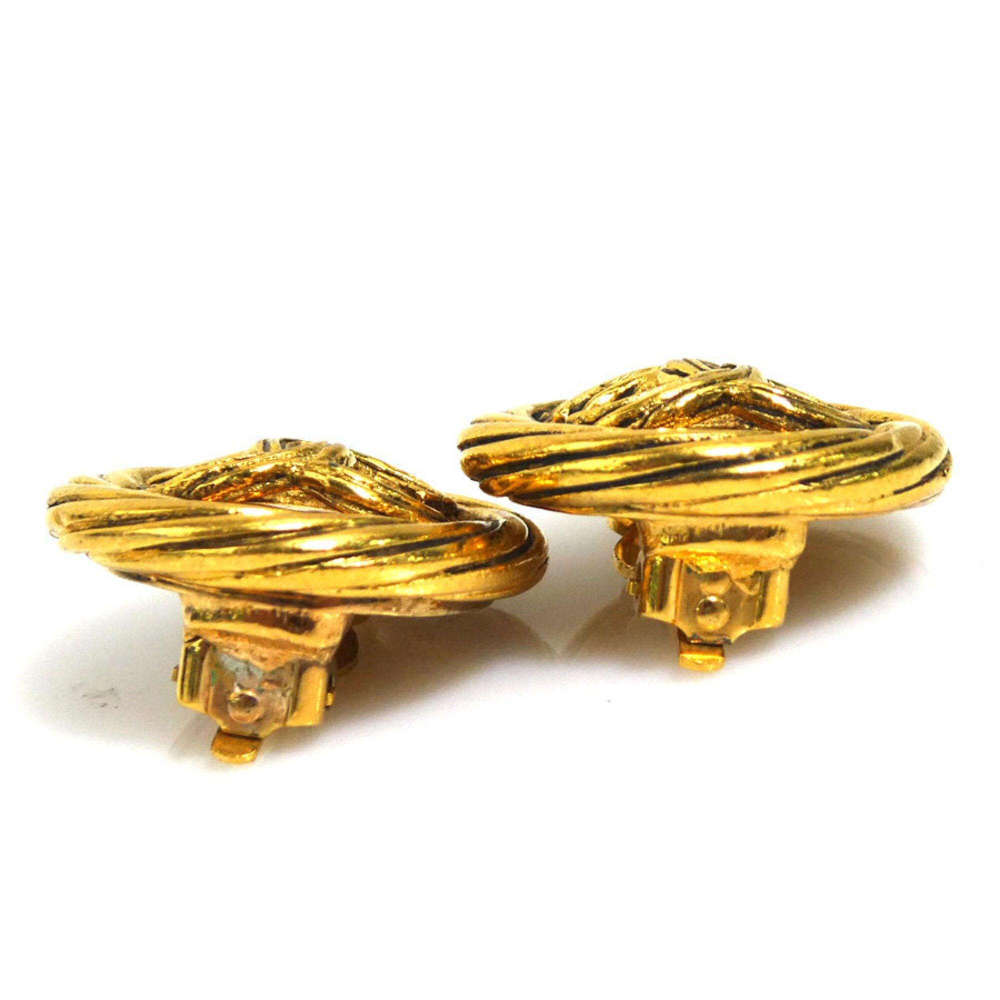 Chanel Chanel earrings, Coco Mark design, metal, gold, women's, e61735a Size ONE SIZE - 6 Thumbnail