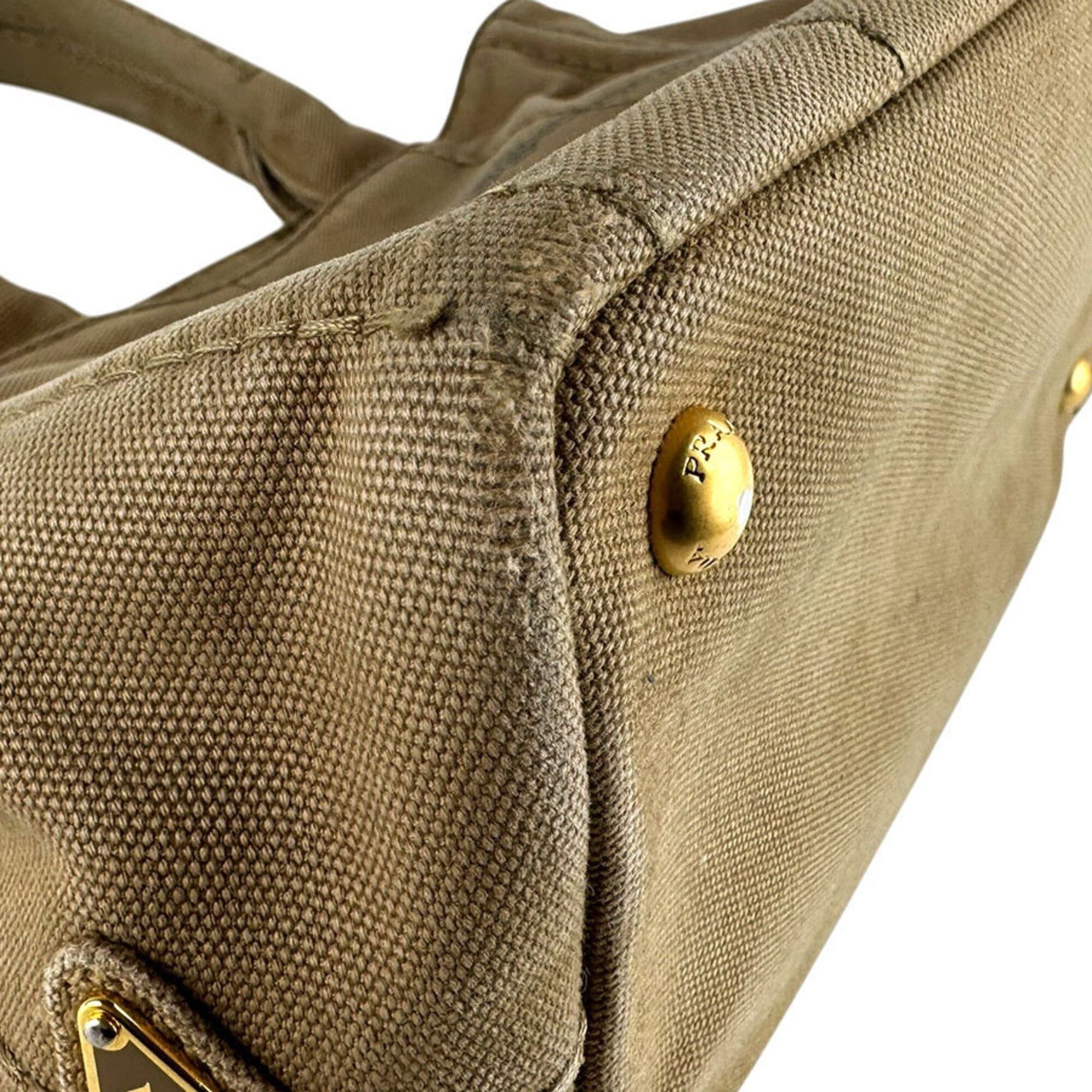 Prada Prada handbag shoulder bag Canapa canvas beige brown gold women's z9226 Size ONE SIZE - 8 Thumbnail