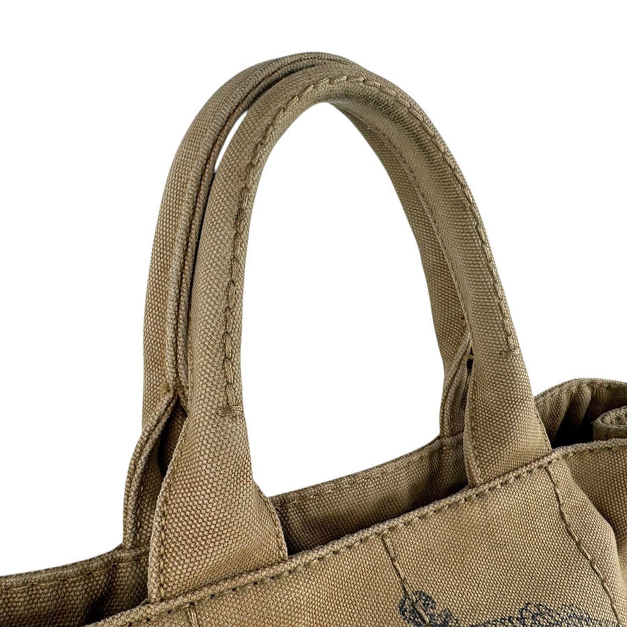 Prada Prada handbag shoulder bag Canapa canvas beige brown gold women's z9226 Size ONE SIZE - 10 Thumbnail