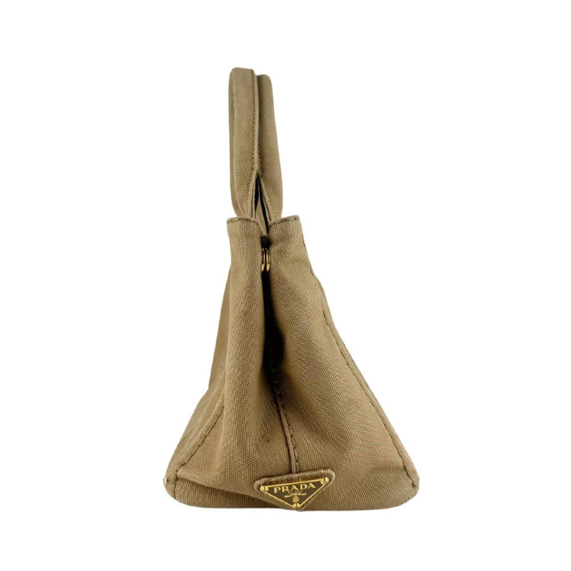 Prada Prada handbag shoulder bag Canapa canvas beige brown gold women's z9226 Size ONE SIZE - 2 Thumbnail