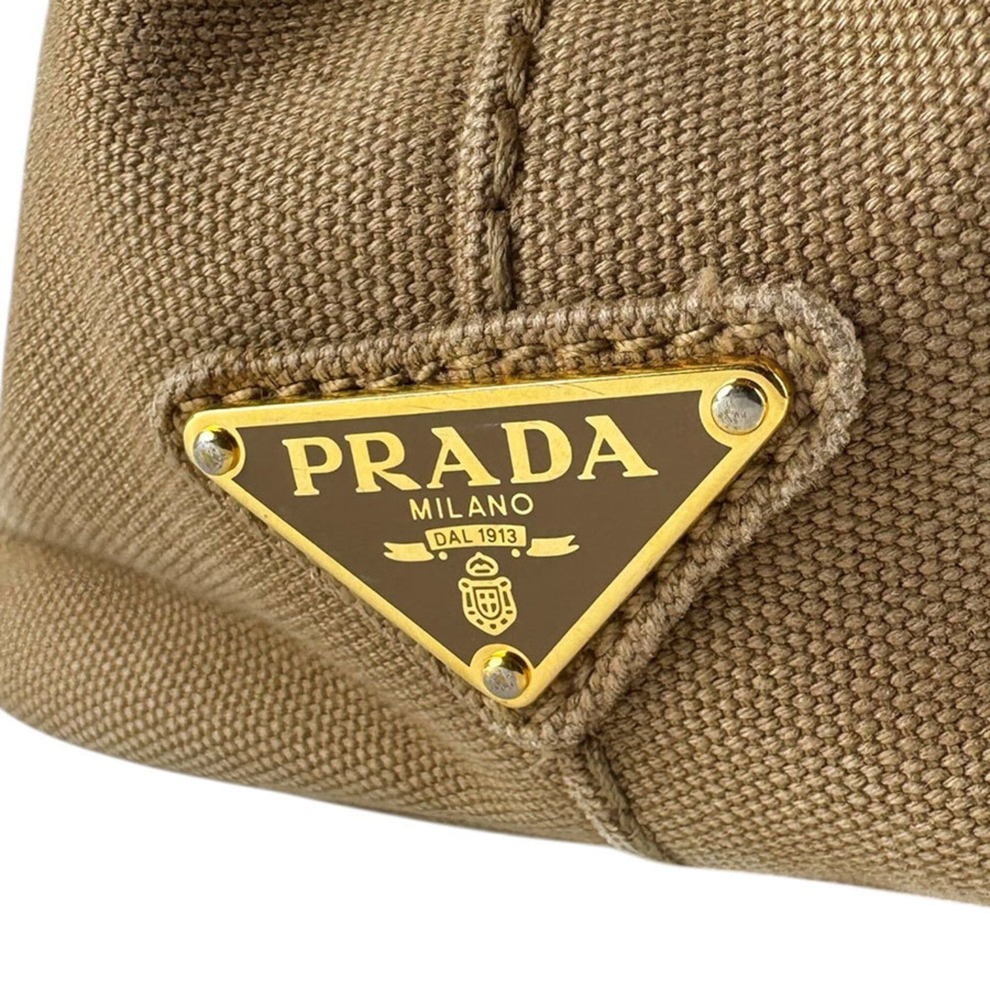 Prada Prada handbag shoulder bag Canapa canvas beige brown gold women's z9226 Size ONE SIZE - 13 Thumbnail