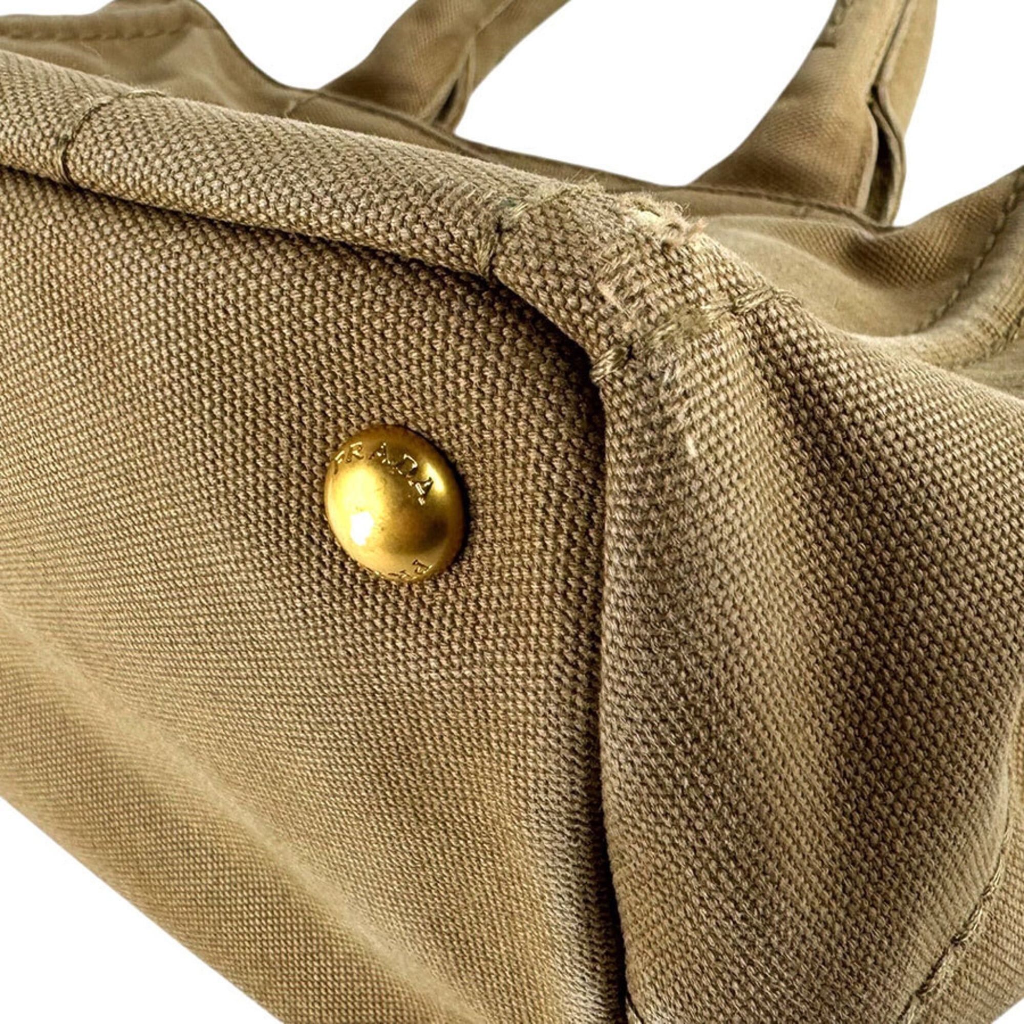 Prada Prada handbag shoulder bag Canapa canvas beige brown gold women's z9226 Size ONE SIZE - 9 Thumbnail