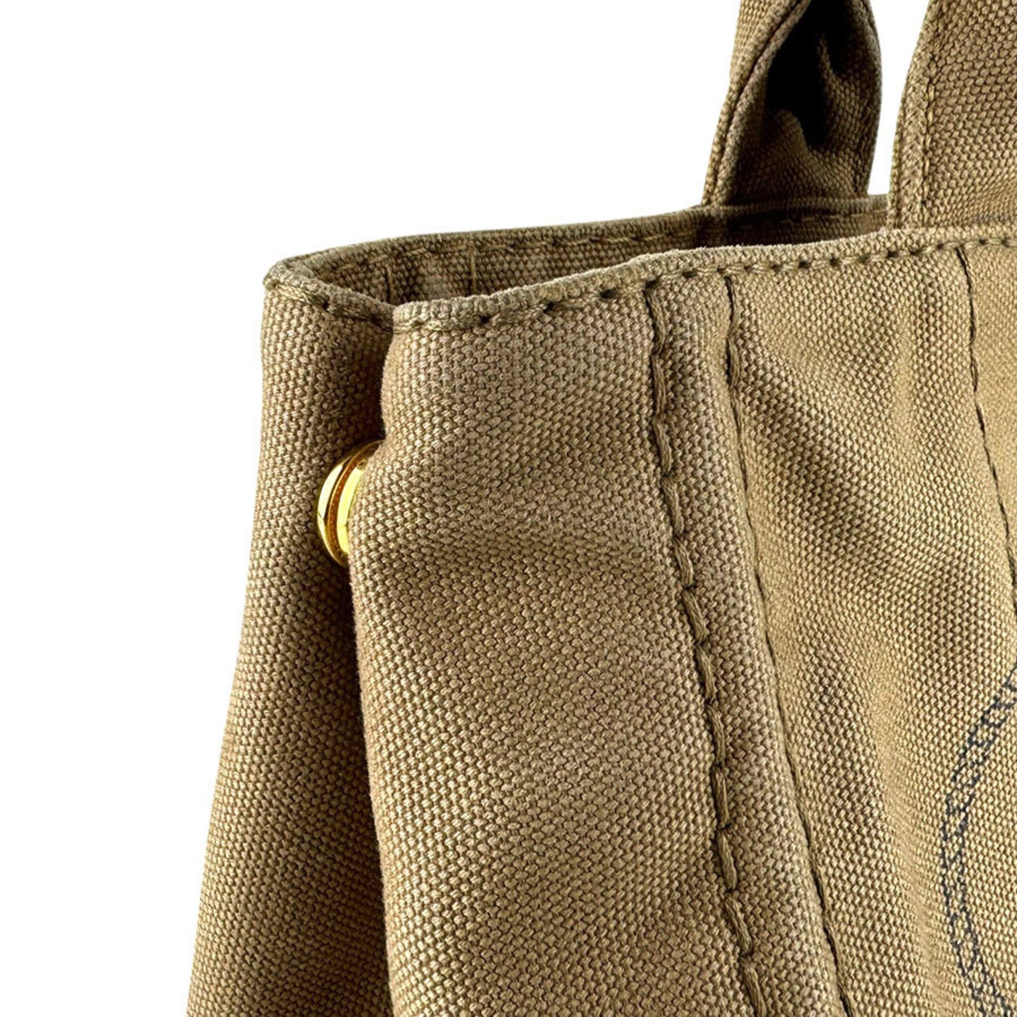 Prada Prada handbag shoulder bag Canapa canvas beige brown gold women's z9226 Size ONE SIZE - 6 Thumbnail