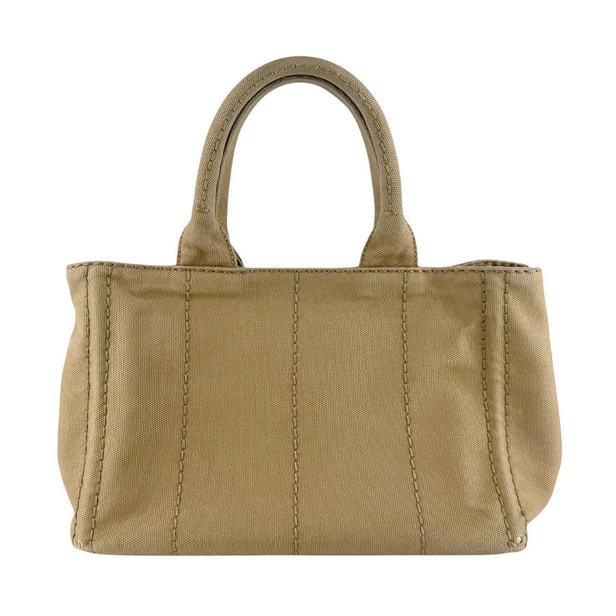 Prada Prada handbag shoulder bag Canapa canvas beige brown gold women's z9226 Size ONE SIZE - 3 Thumbnail