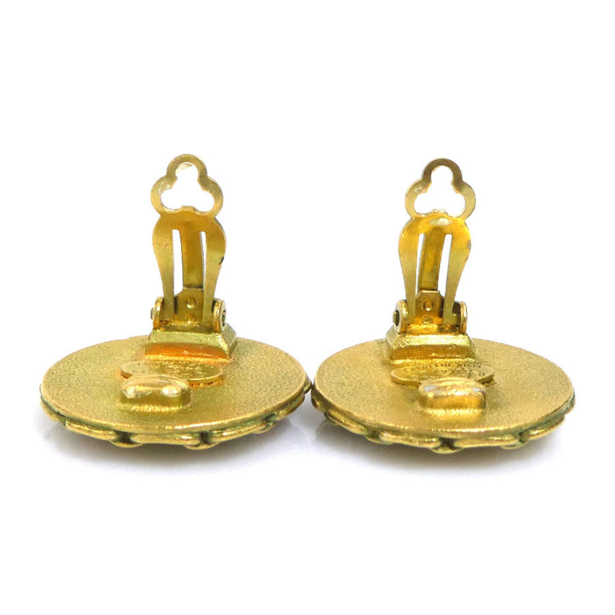 Chanel Chanel earrings, Coco Mark design, metal and plastic, gold black, for women, e61733i Size ONE SIZE - 5 Thumbnail