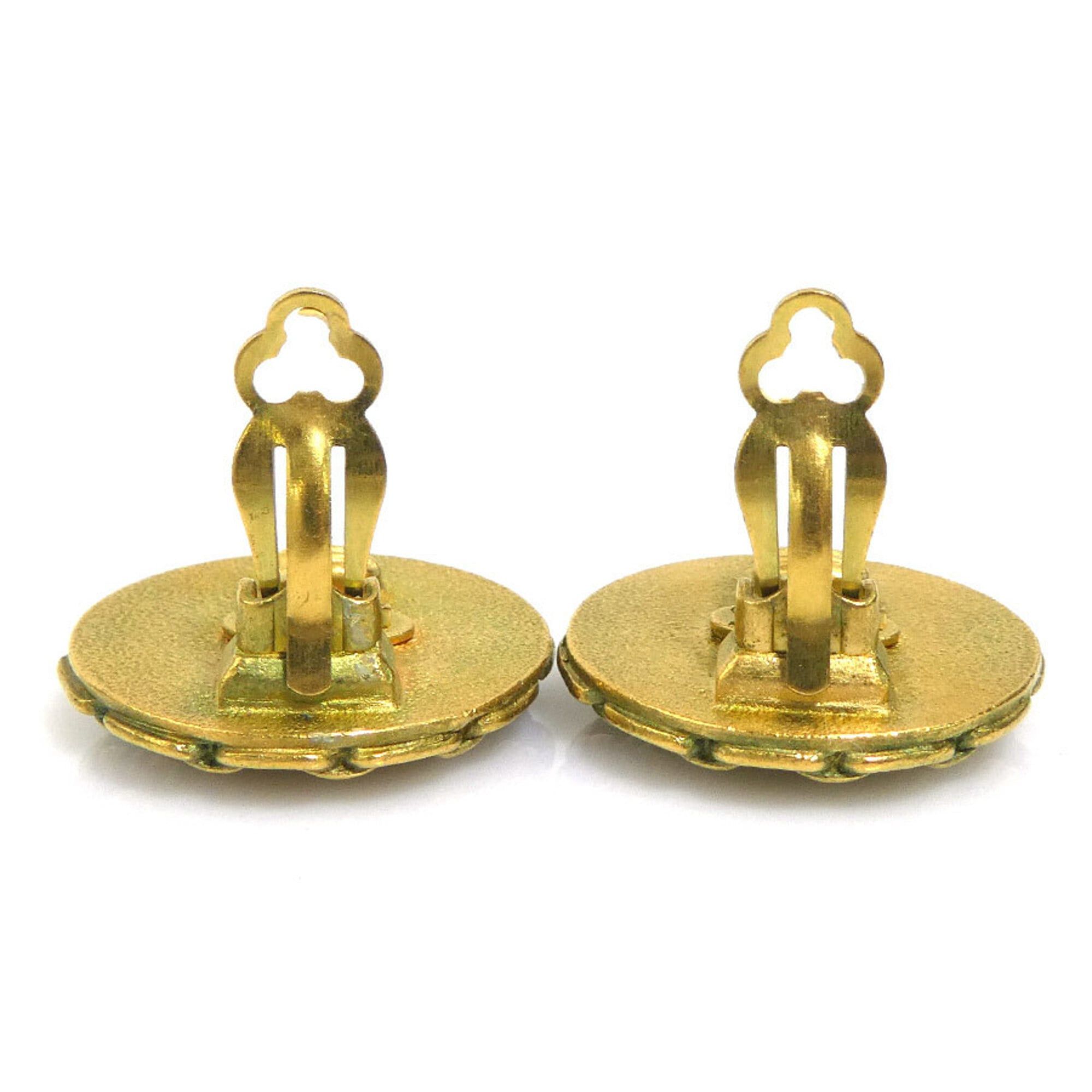 Chanel Chanel earrings, Coco Mark design, metal and plastic, gold black, for women, e61733i Size ONE SIZE - 6 Thumbnail
