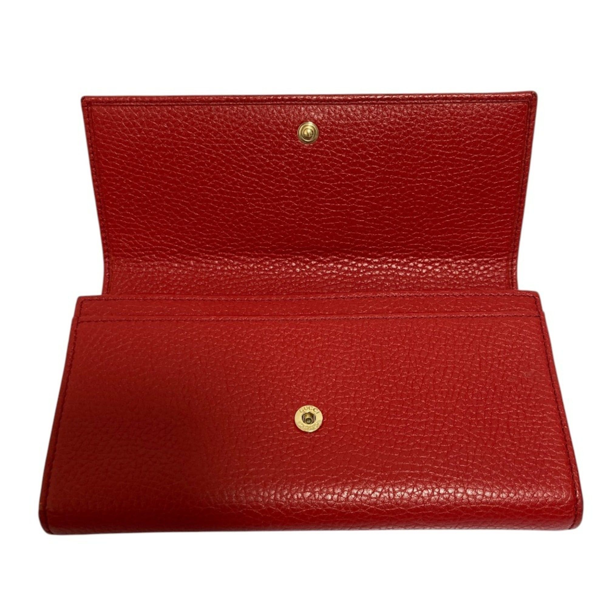 Gucci GUCCI Soho Leather Long Wallet (598206, Red) - Men's & Women's Size ONE SIZE - 5 Thumbnail