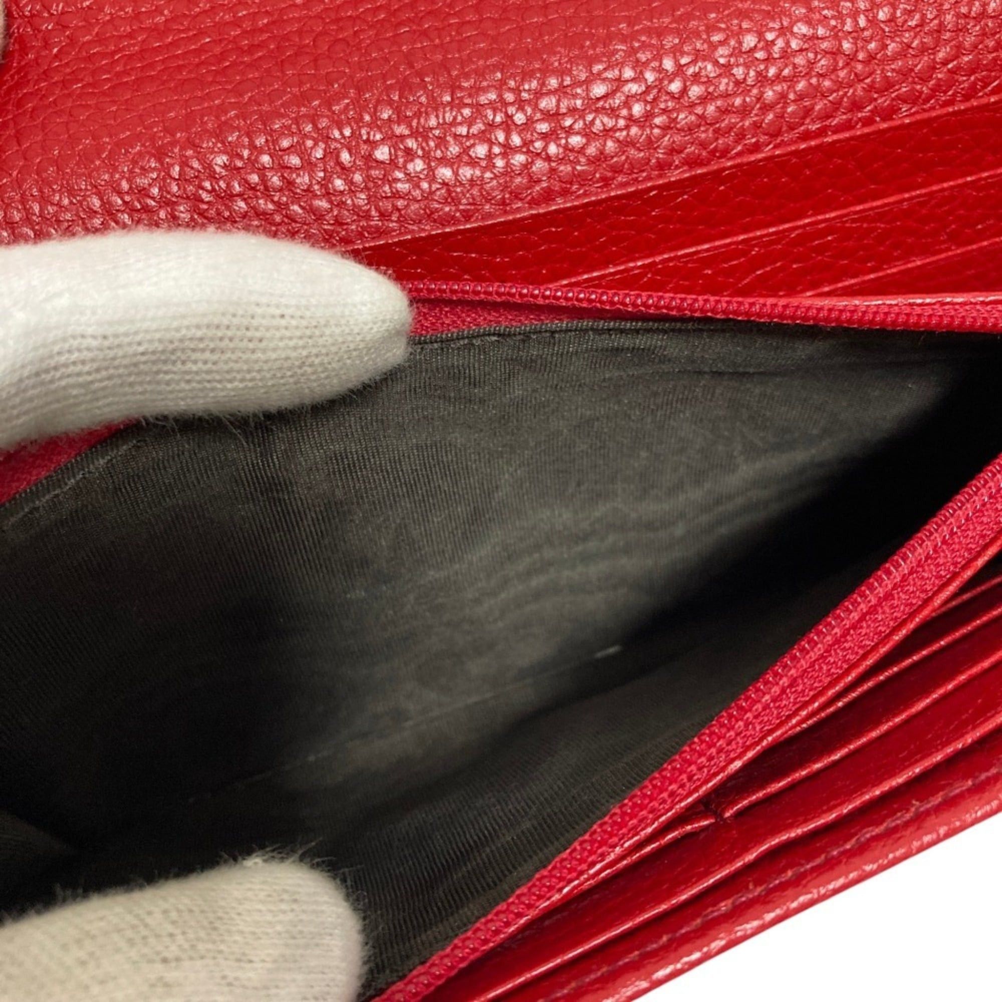 Gucci GUCCI Soho Leather Long Wallet (598206, Red) - Men's & Women's Size ONE SIZE - 11 Thumbnail