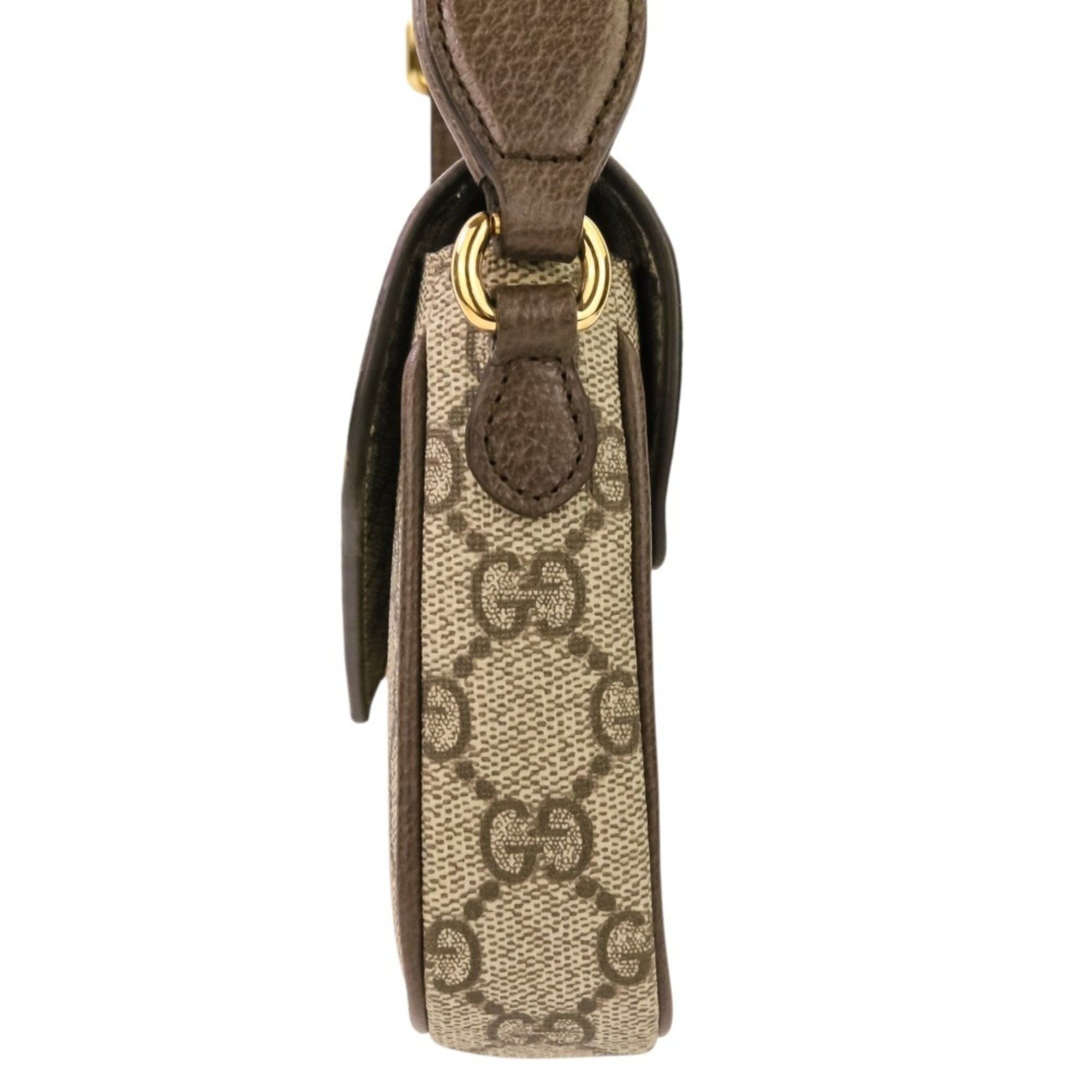 Gucci GUCCI Ophidia Web Line GG Supreme Shoulder Bag 764961 Brown Women's Size ONE SIZE - 4 Thumbnail