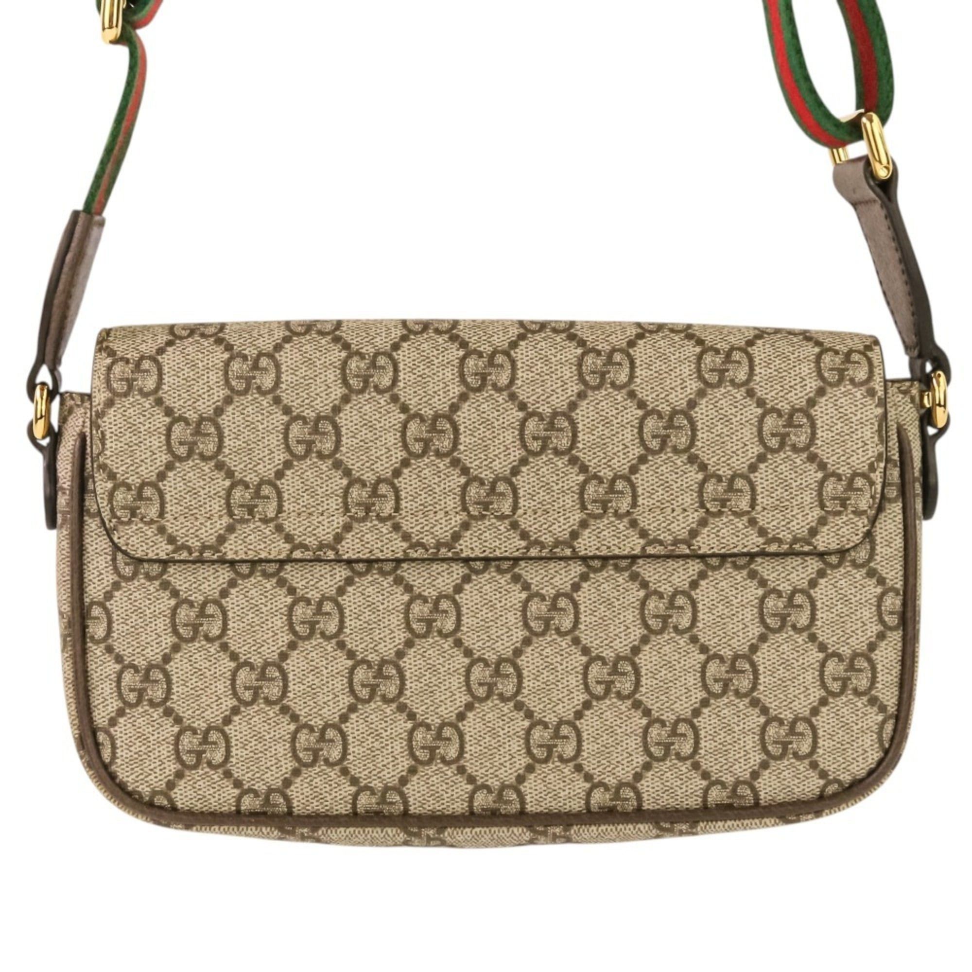 Gucci GUCCI Ophidia Web Line GG Supreme Shoulder Bag 764961 Brown Women's Size ONE SIZE - 3 Thumbnail