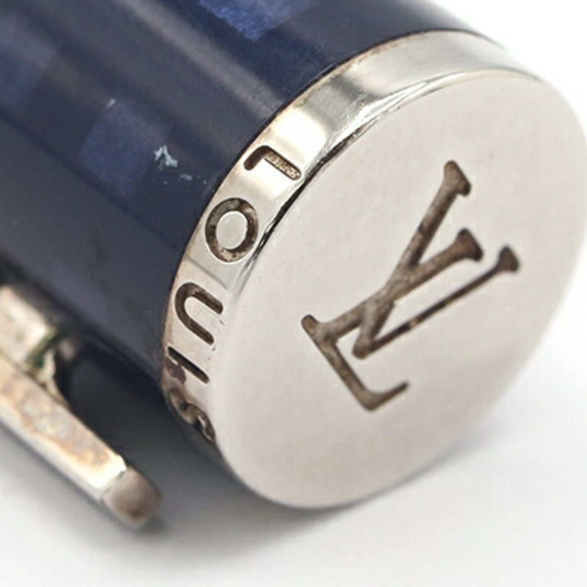 Louis Vuitton Louis Vuitton JetLac Ballpoint Pen N79155 Navy Silver Metal Stationery Twist Mechanism Men's LOUIS VUITTON Size ONE SIZE - 4 Thumbnail
