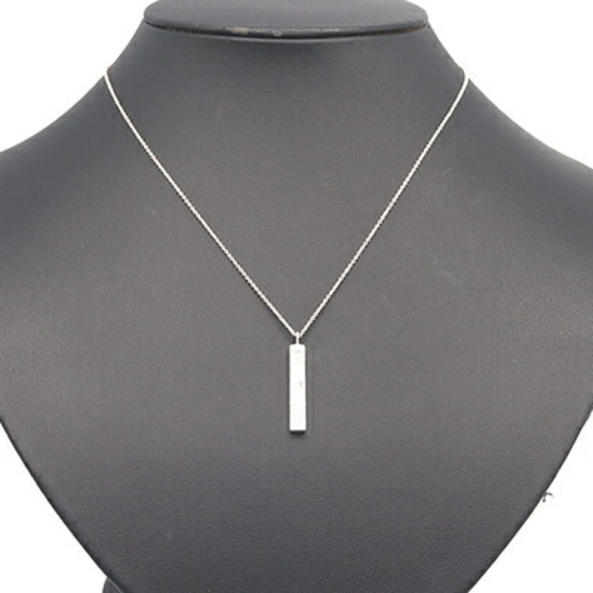 Tiffany & Co. Tiffany & Co. Notes Bar Necklace, 1P Diamond, Sterling Silver 925 Pendant Choker, Women's. Size ONE SIZE - 7 Thumbnail