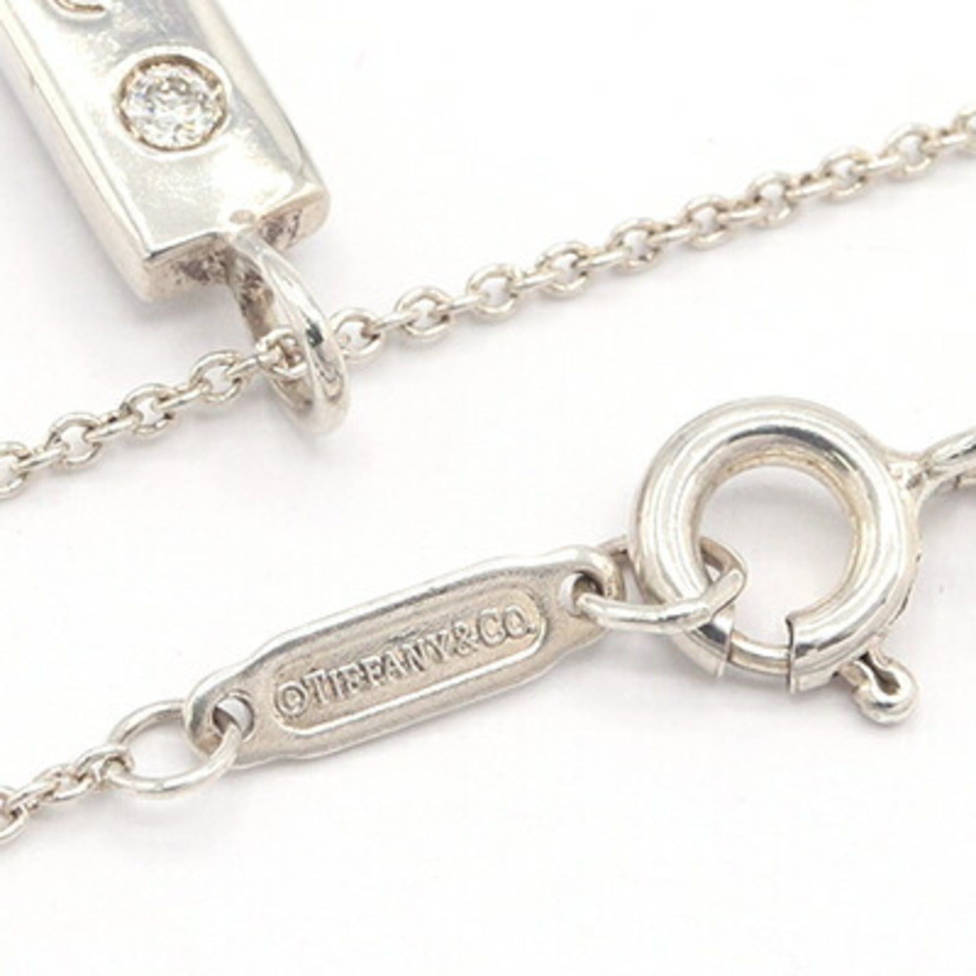 Tiffany & Co. Tiffany & Co. Notes Bar Necklace, 1P Diamond, Sterling Silver 925 Pendant Choker, Women's. Size ONE SIZE - 3 Thumbnail