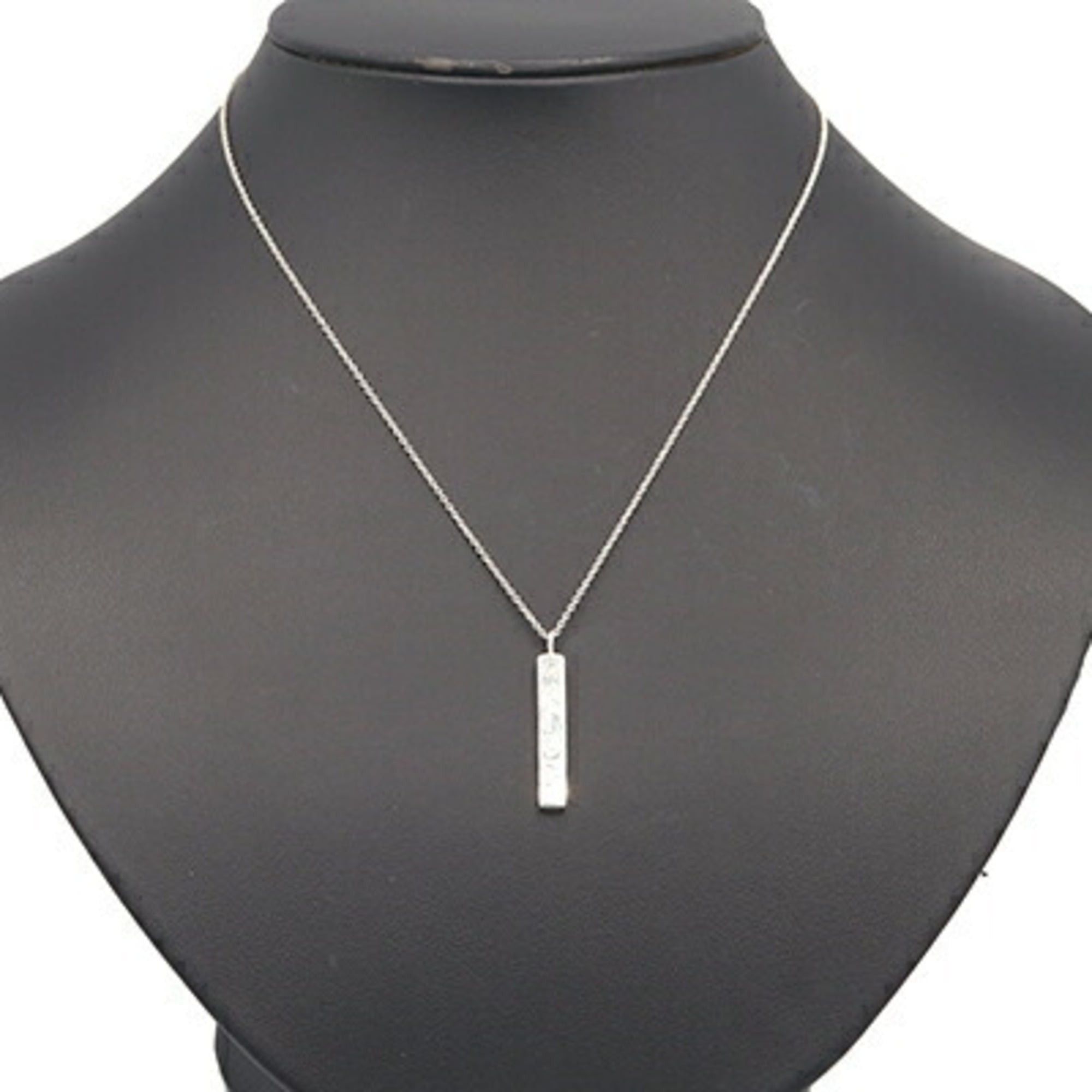 Tiffany & Co. Tiffany & Co. Notes Bar Necklace, 1P Diamond, Sterling Silver 925 Pendant Choker, Women's. Size ONE SIZE - 7 Thumbnail