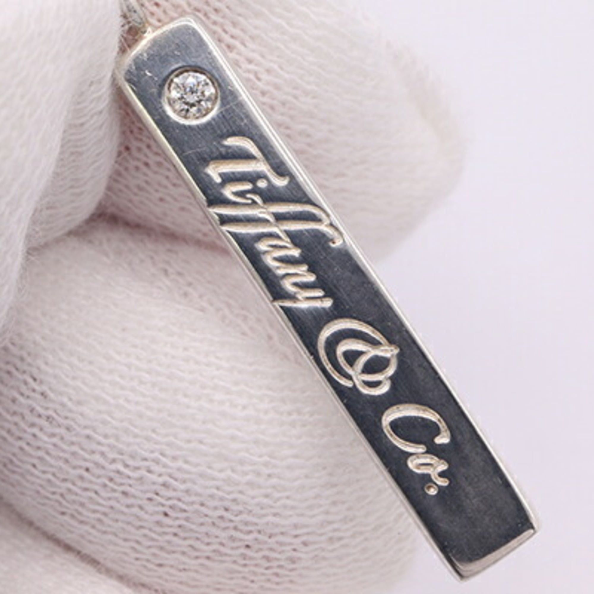 Tiffany & Co. Tiffany & Co. Notes Bar Necklace, 1P Diamond, Sterling Silver 925 Pendant Choker, Women's. Size ONE SIZE - 5 Thumbnail