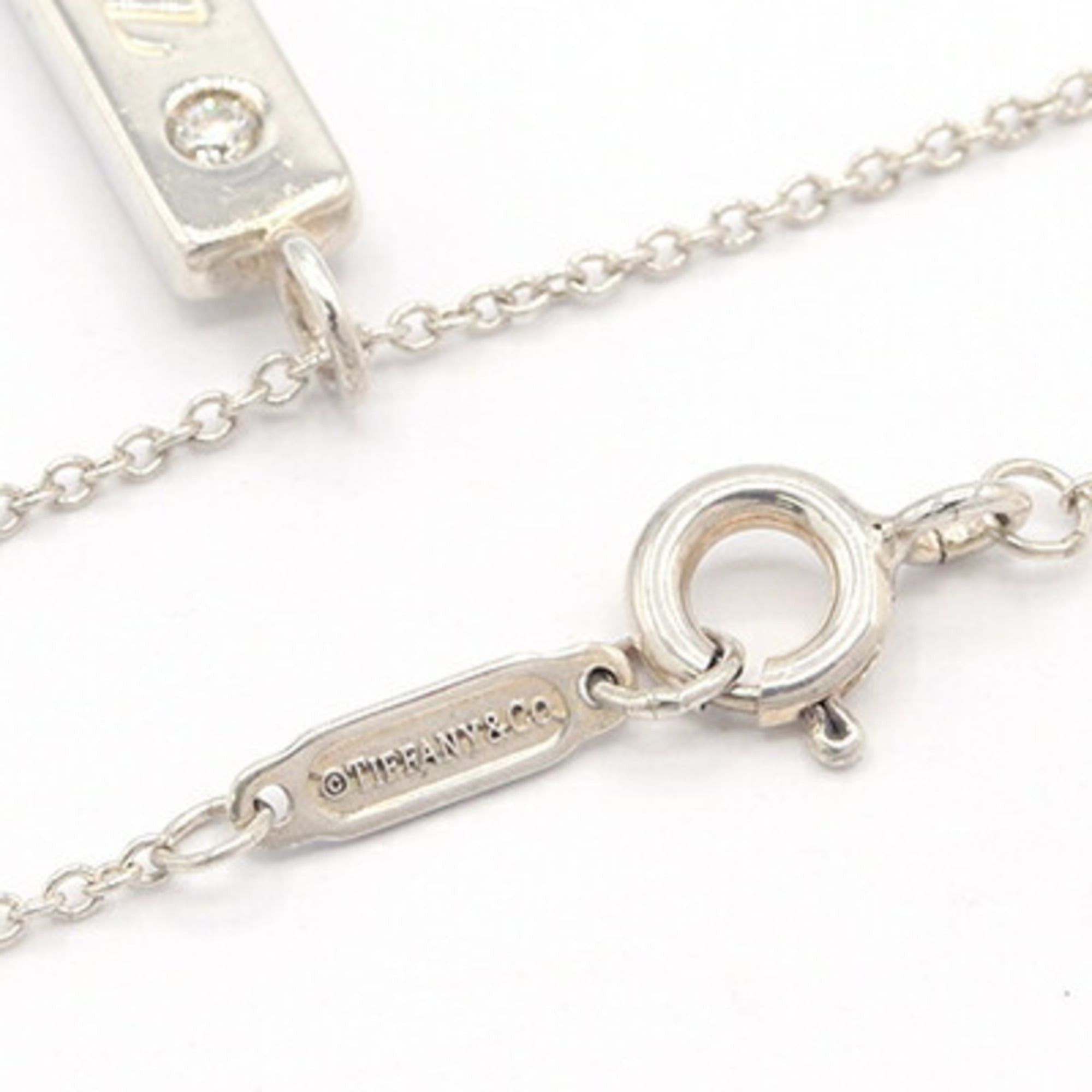 Tiffany & Co. Tiffany & Co. Notes Bar Necklace, 1P Diamond, Sterling Silver 925 Pendant Choker, Women's. Size ONE SIZE - 3 Thumbnail