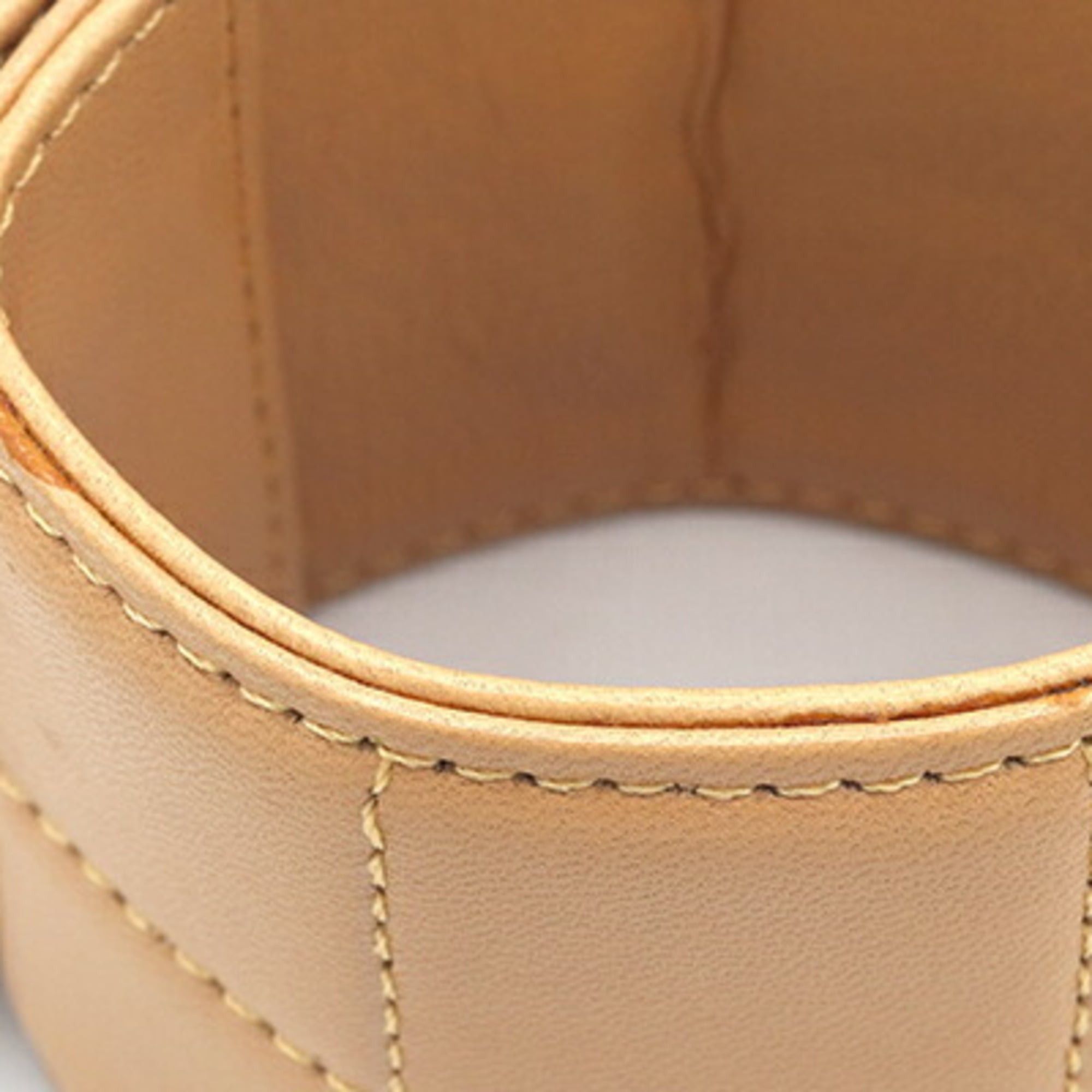 Chanel Chanel Chocolate Bar Bracelet, Beige Leather Bangle, Women's CHANEL Size ONE SIZE - 8 Thumbnail