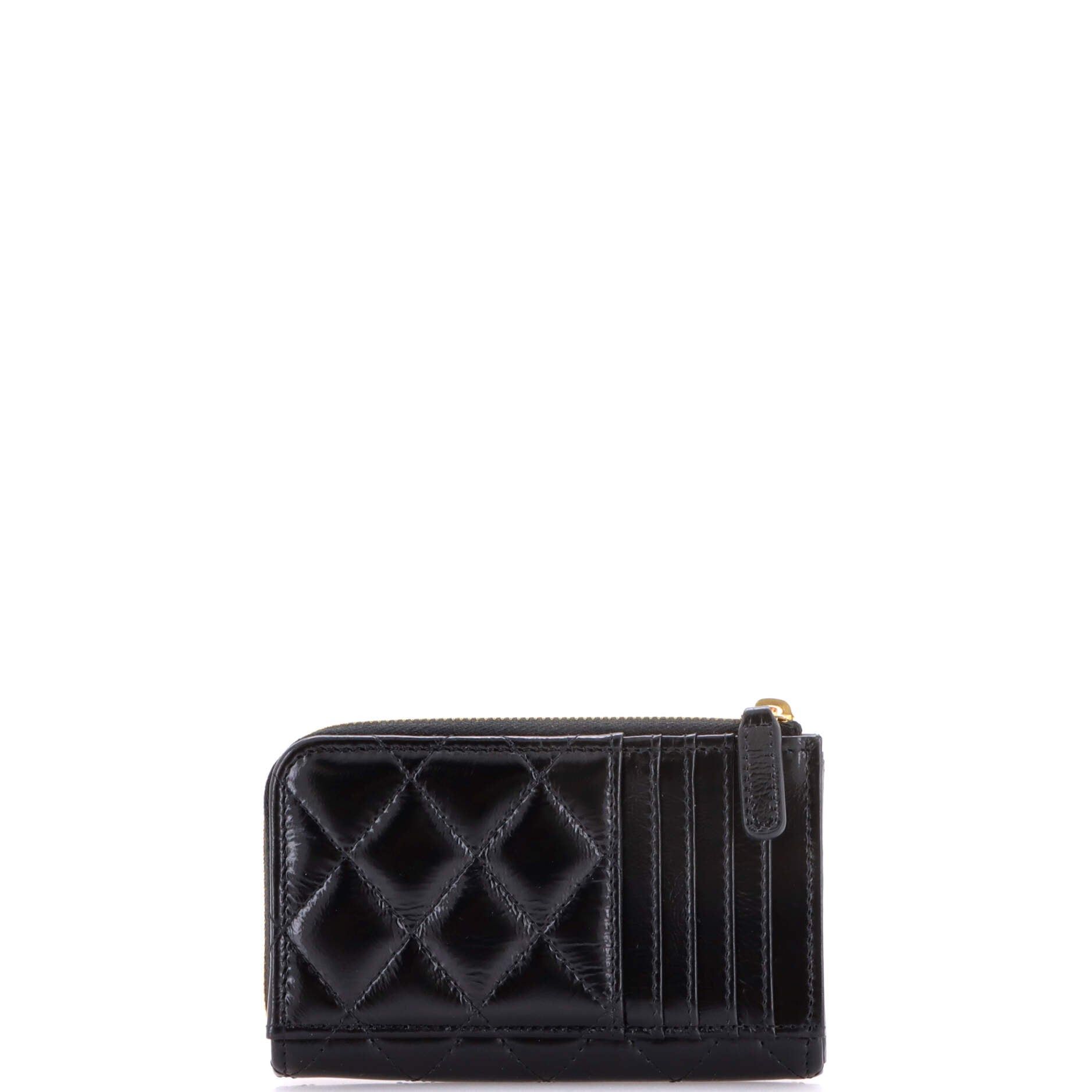 Chanel Textured CC Zip Around Card Holder Size ONE SIZE - 3 Thumbnail