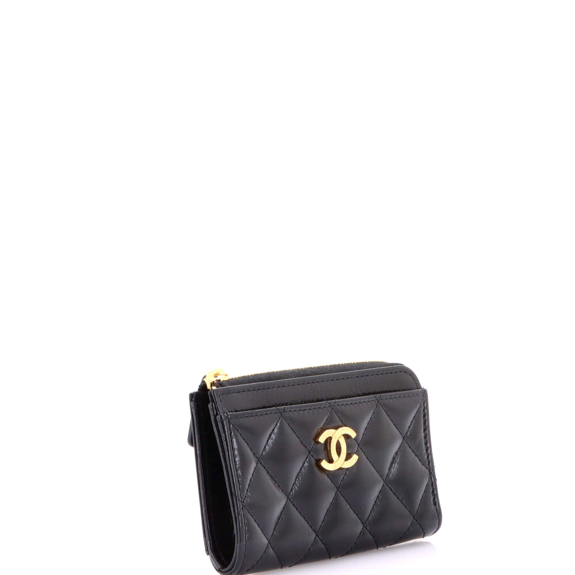 Chanel Textured CC Zip Around Card Holder Size ONE SIZE - 2 Thumbnail