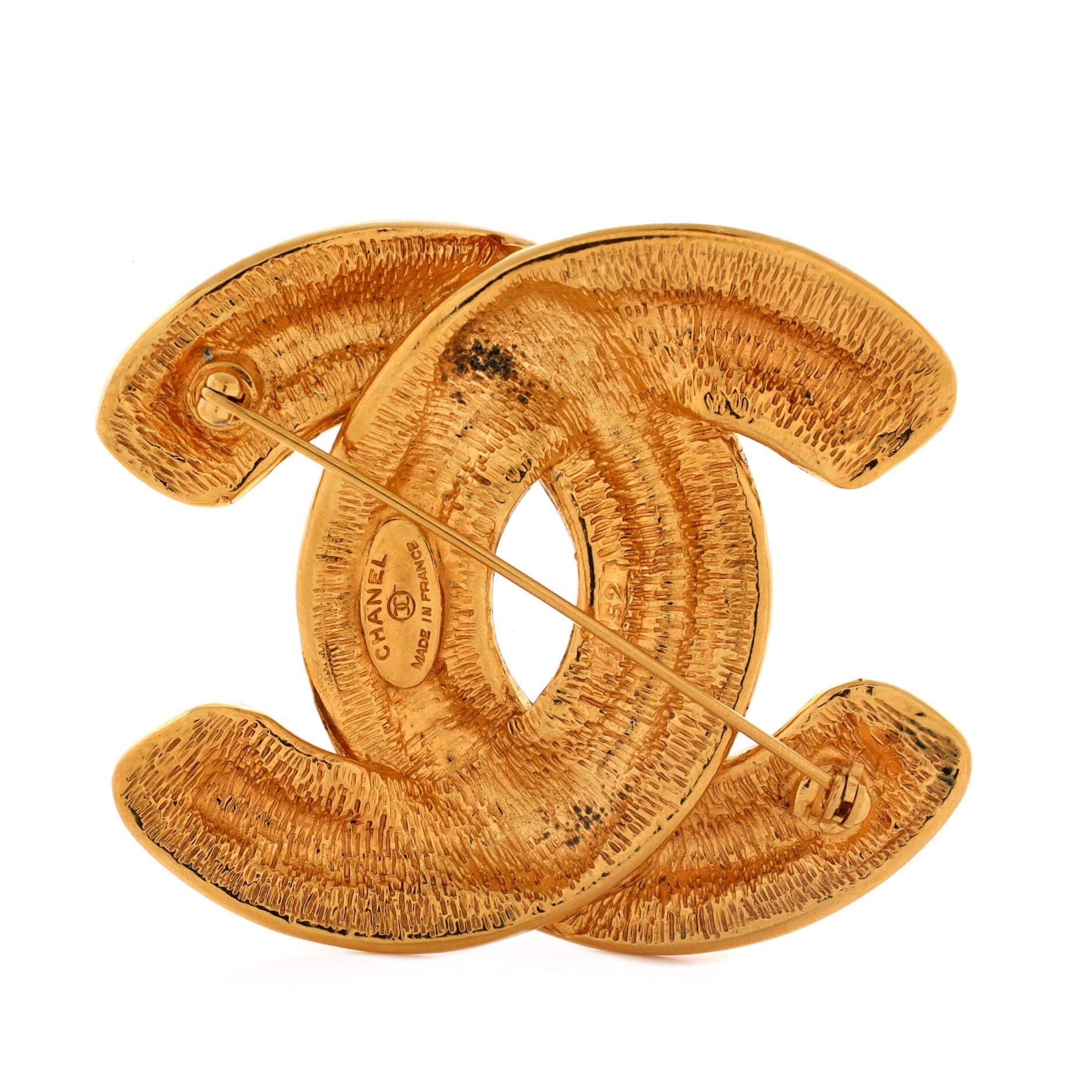 Chanel Vintage Quilted CC Brooch Size ONE SIZE - 2 Thumbnail