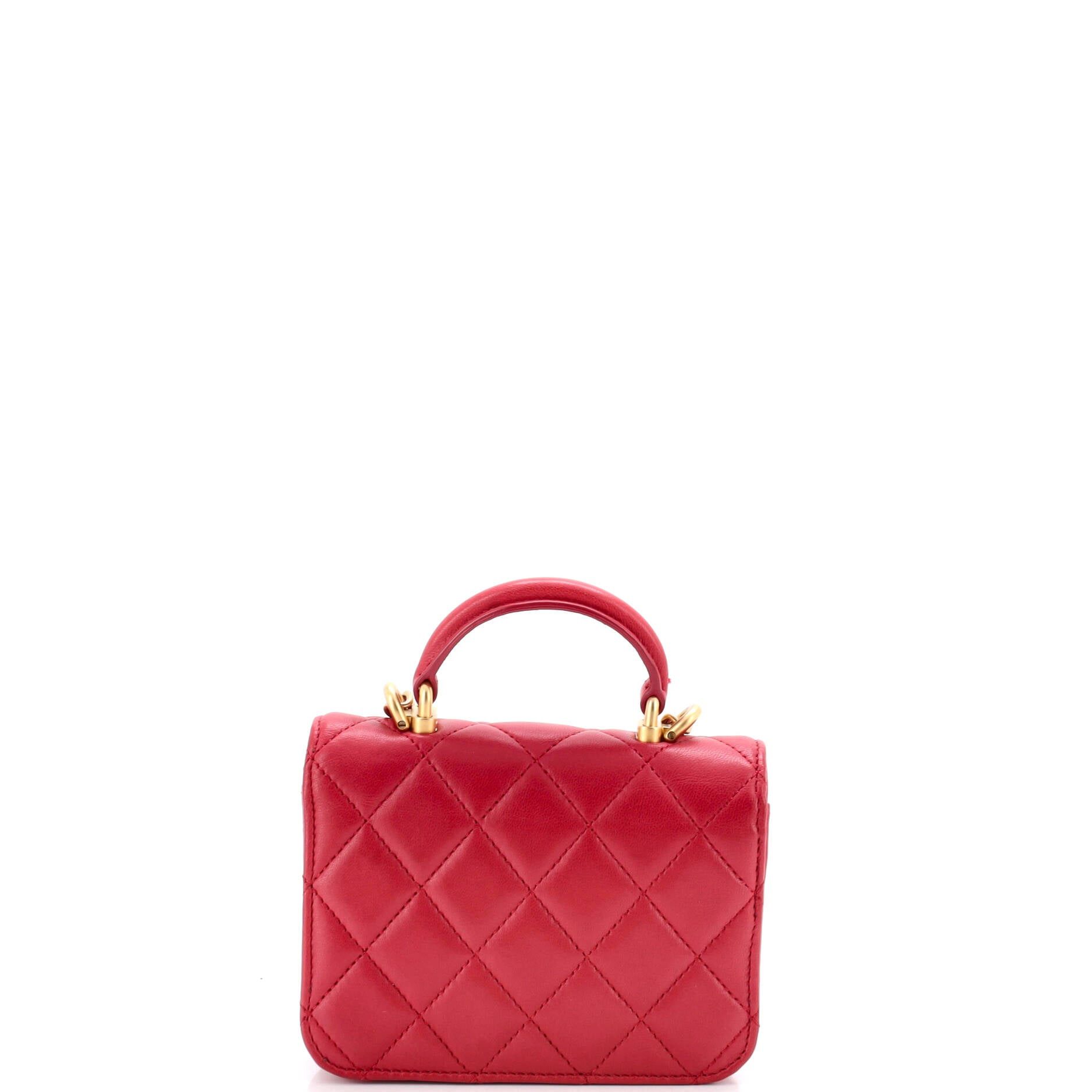 Chanel Top Handle Flap Coin Purse with Chain Size ONE SIZE - 3 Thumbnail