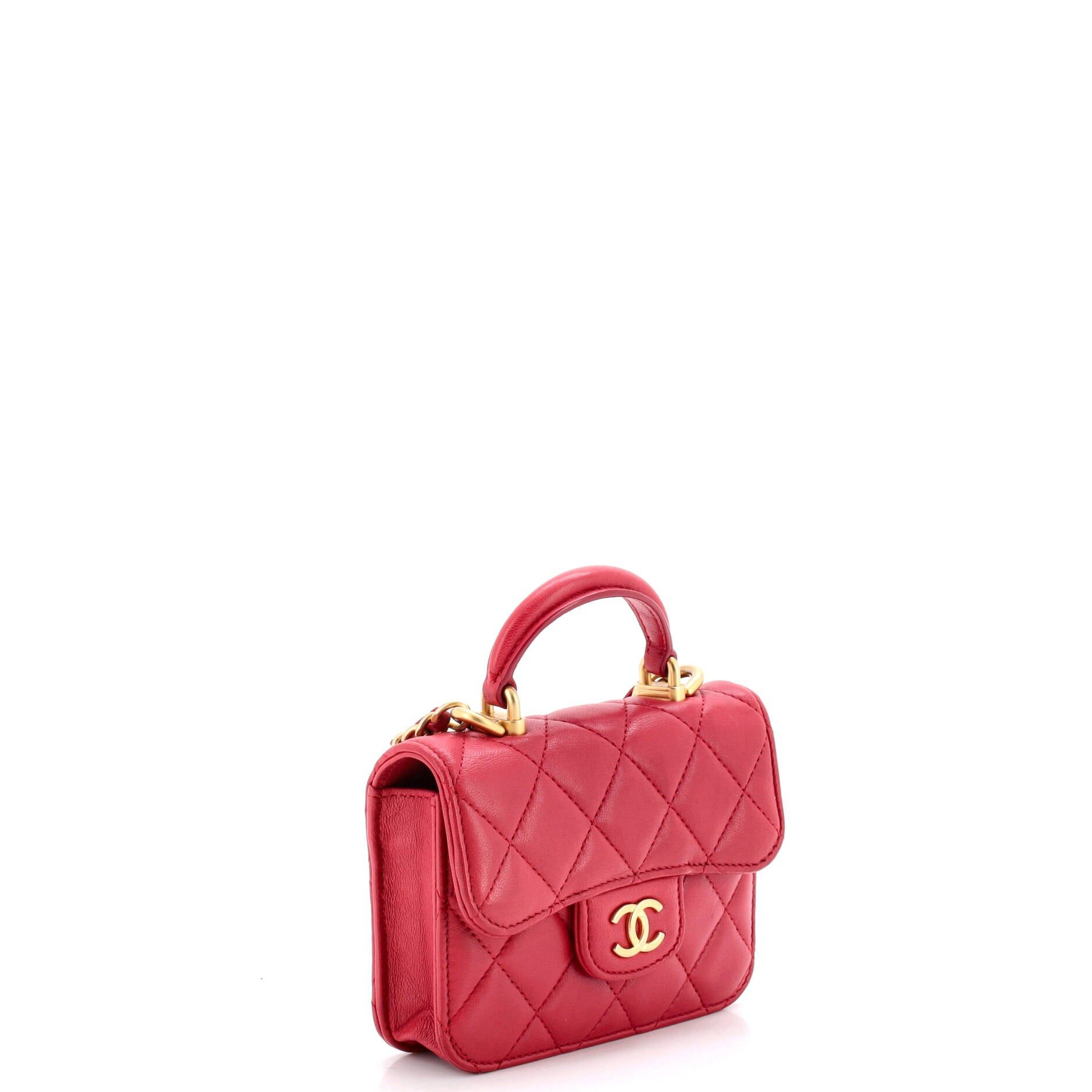 Chanel Top Handle Flap Coin Purse with Chain Size ONE SIZE - 2 Thumbnail