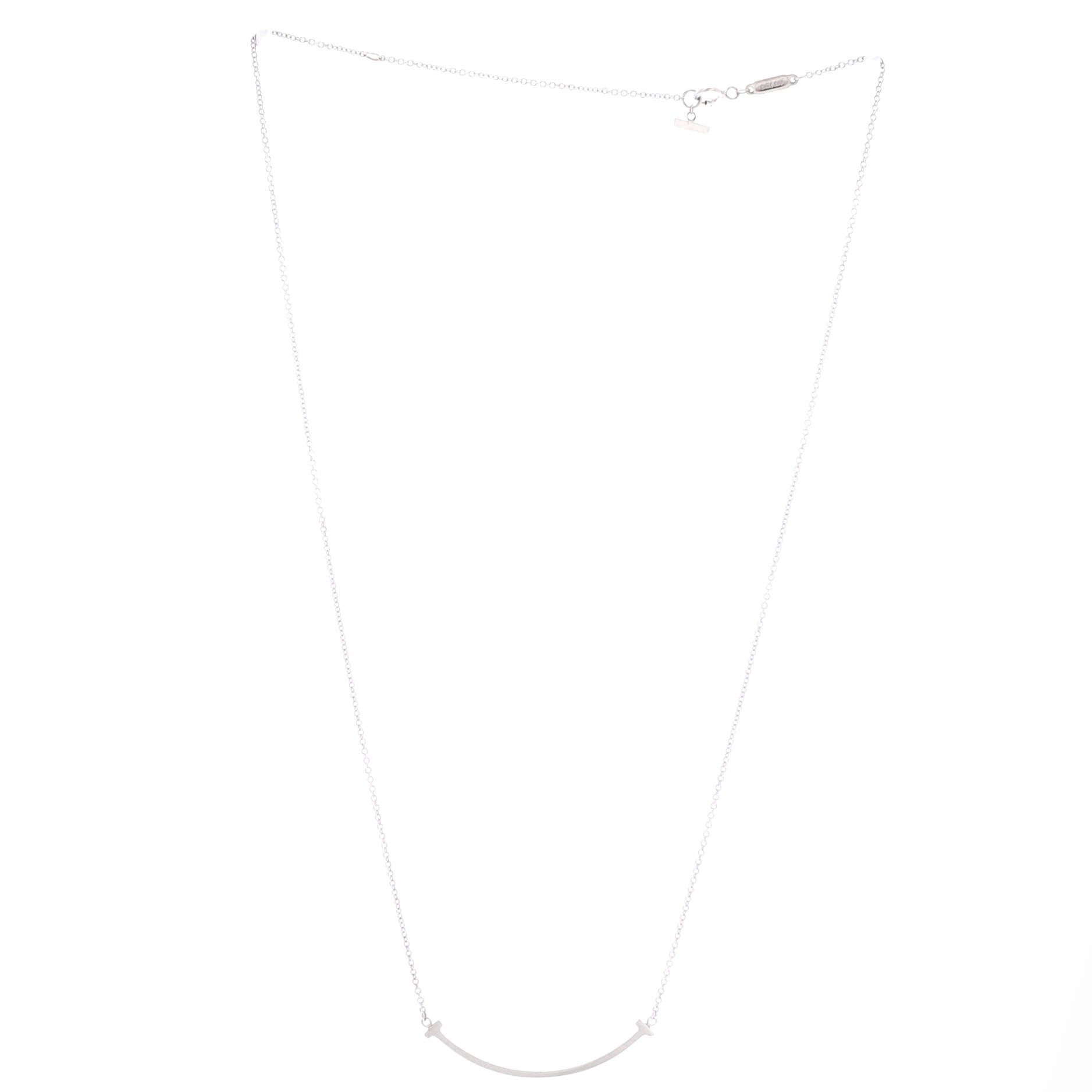 Tiffany & Co. T Smile Pendant Necklace Size ONE SIZE - 3 Thumbnail