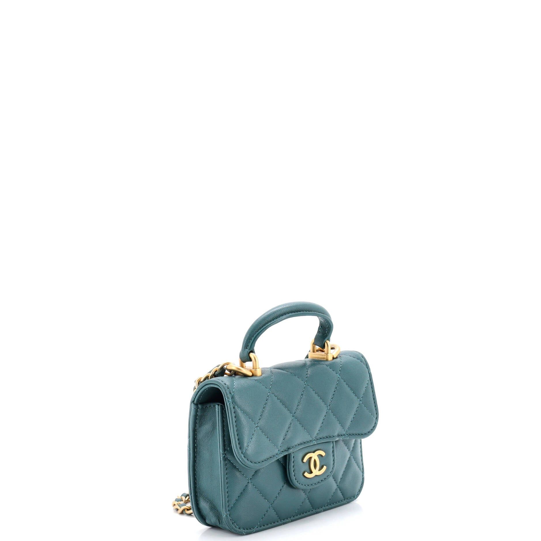 Chanel Top Handle Flap Coin Purse with Chain Size ONE SIZE - 2 Thumbnail