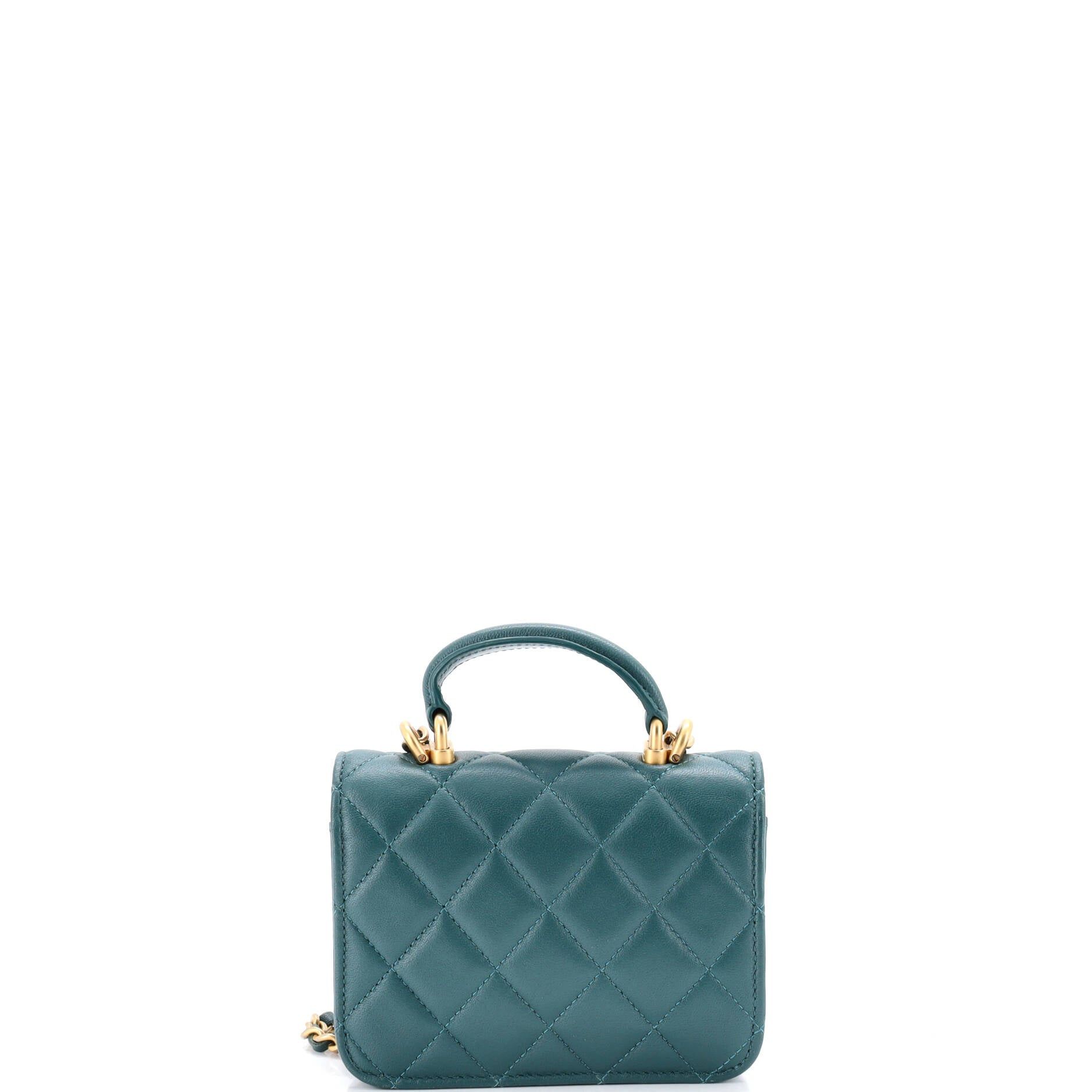 Chanel Top Handle Flap Coin Purse with Chain Size ONE SIZE - 3 Thumbnail