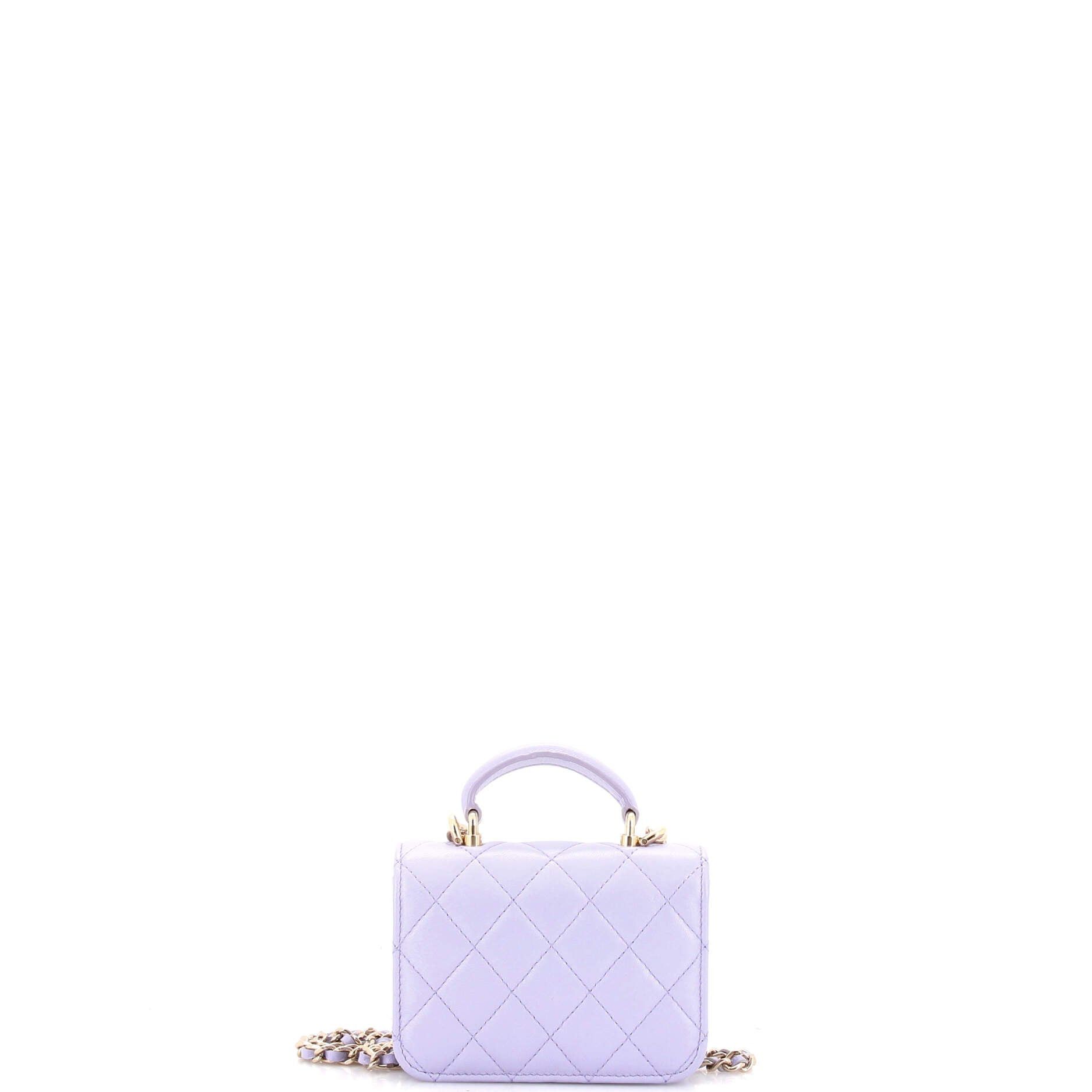 Chanel Top Handle Flap Coin Purse with Chain Size ONE SIZE - 3 Thumbnail