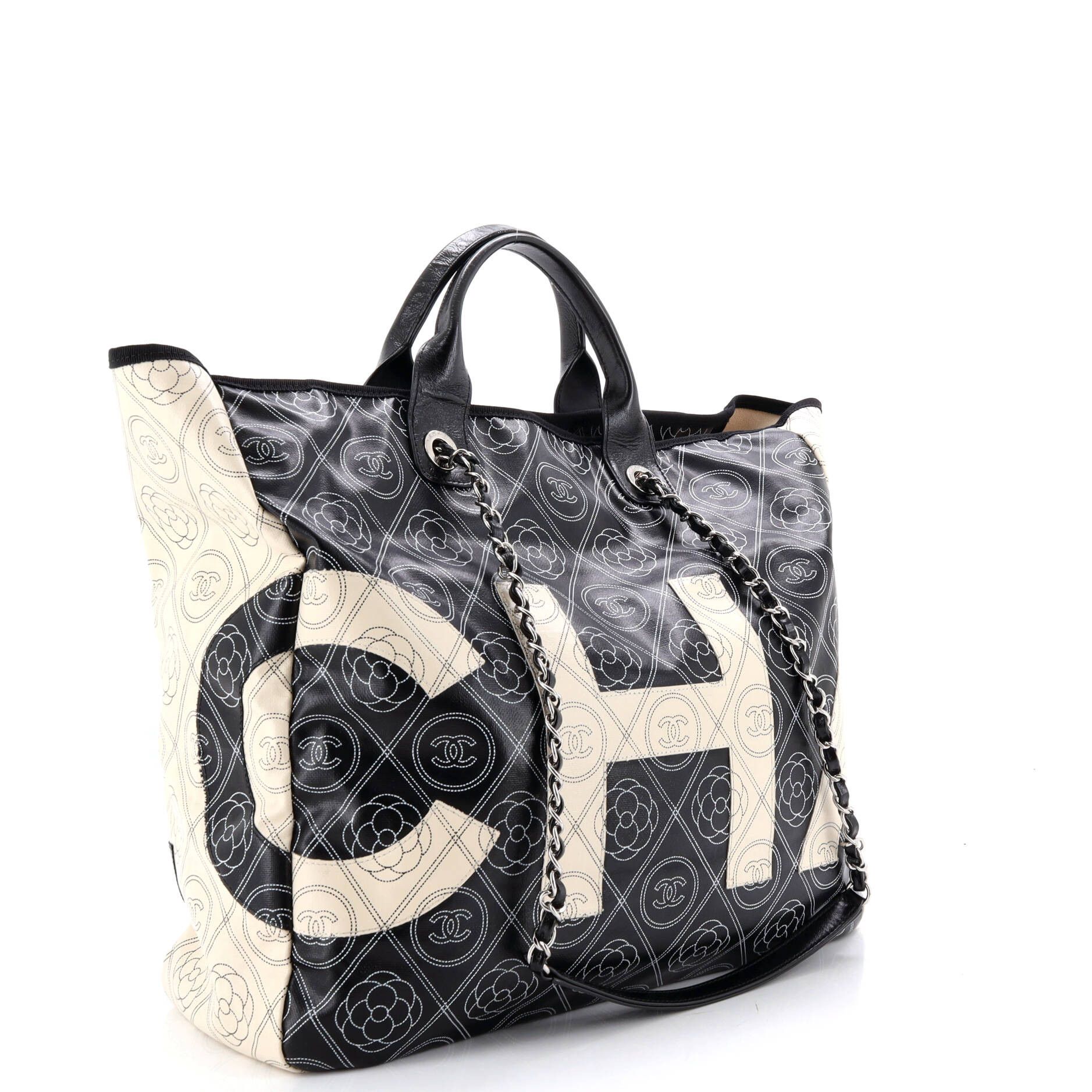 Chanel Logo Camellia Shopping Tote Size ONE SIZE - 3 Thumbnail