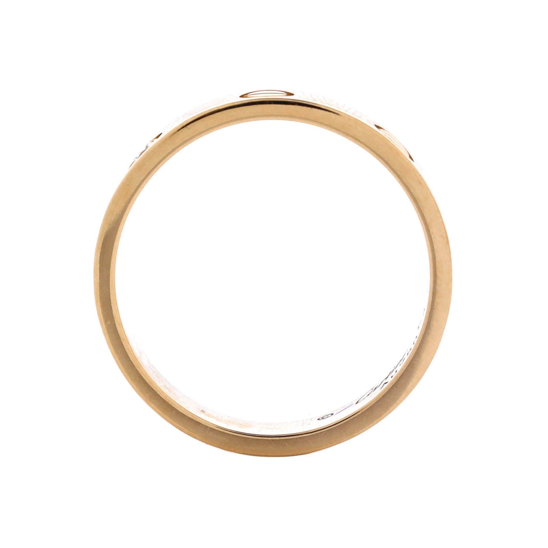 Cartier Love Wedding Band 1 Diamond Ring Size ONE SIZE - 2 Thumbnail