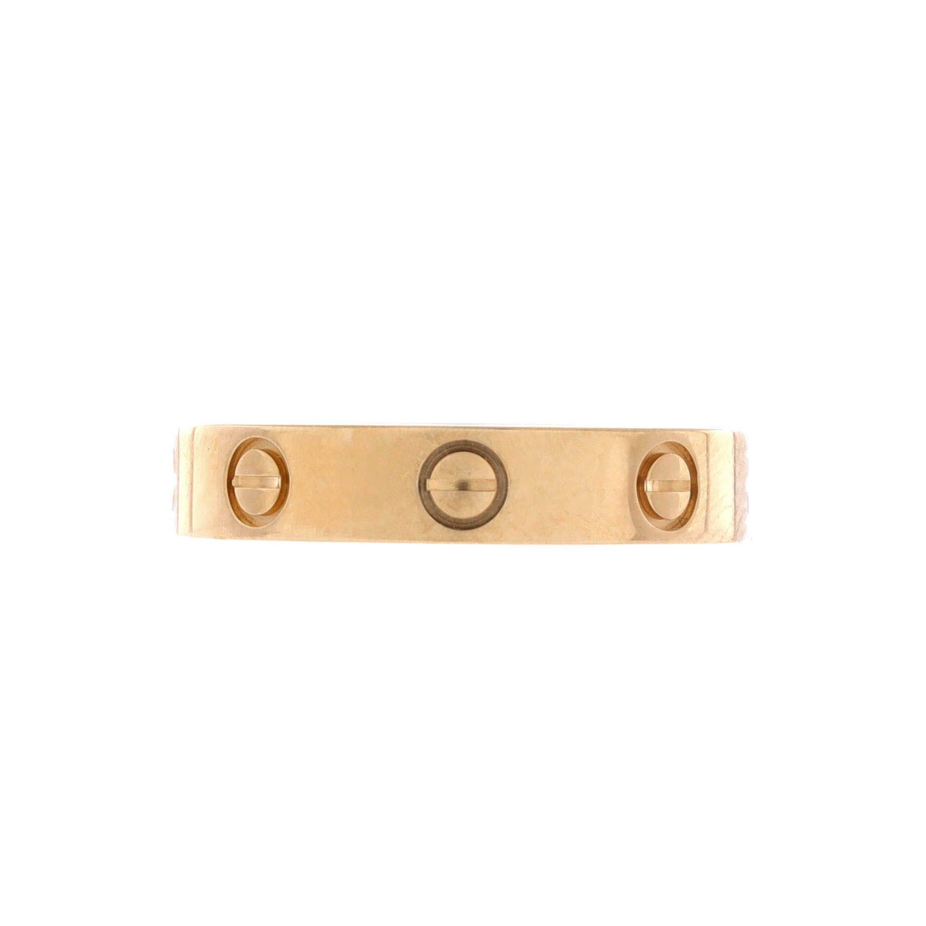 Cartier Love Wedding Band 1 Diamond Ring Size ONE SIZE - 3 Thumbnail