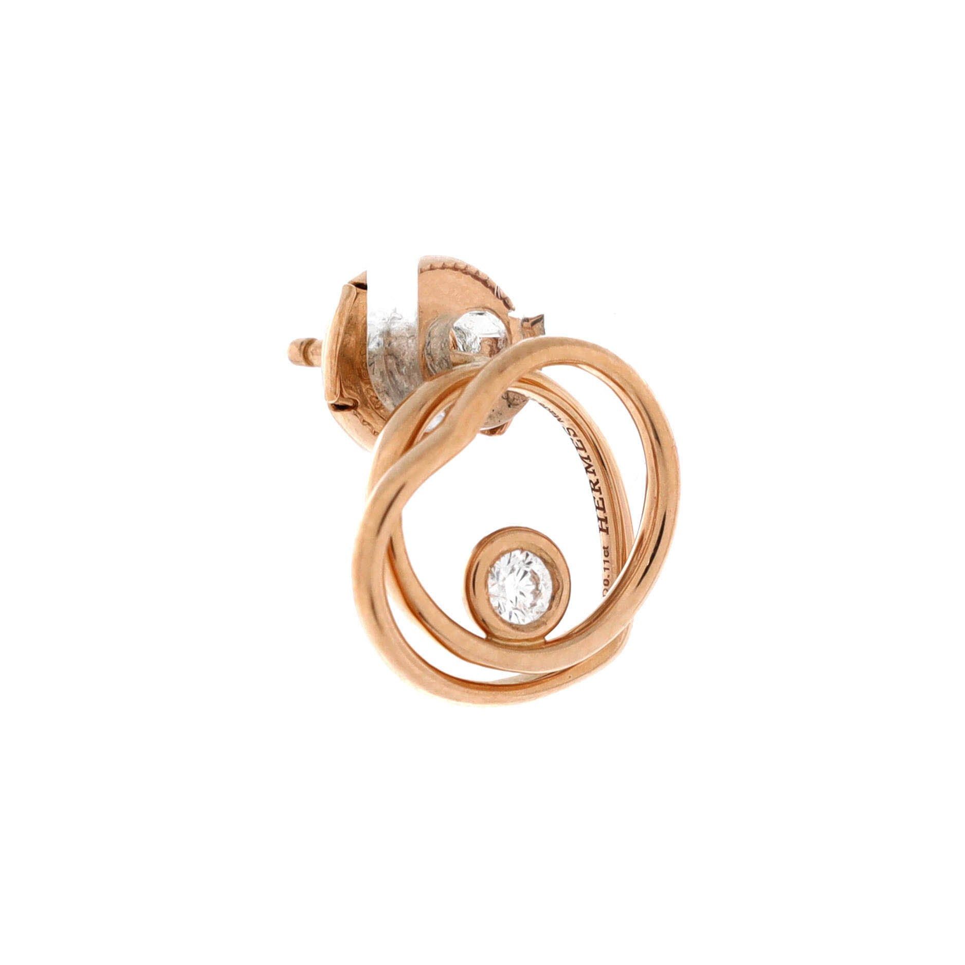 Hermes Vertige Coeur Stud Earrings Size ONE SIZE - 3 Thumbnail