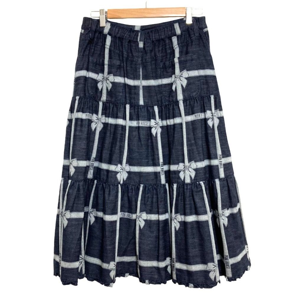 Other Other PINK HOUSE Jacquard Denim Skirt Textile Skirts A2143FS369 DUTY FREE for USA Size ONE SIZE - 2 Thumbnail