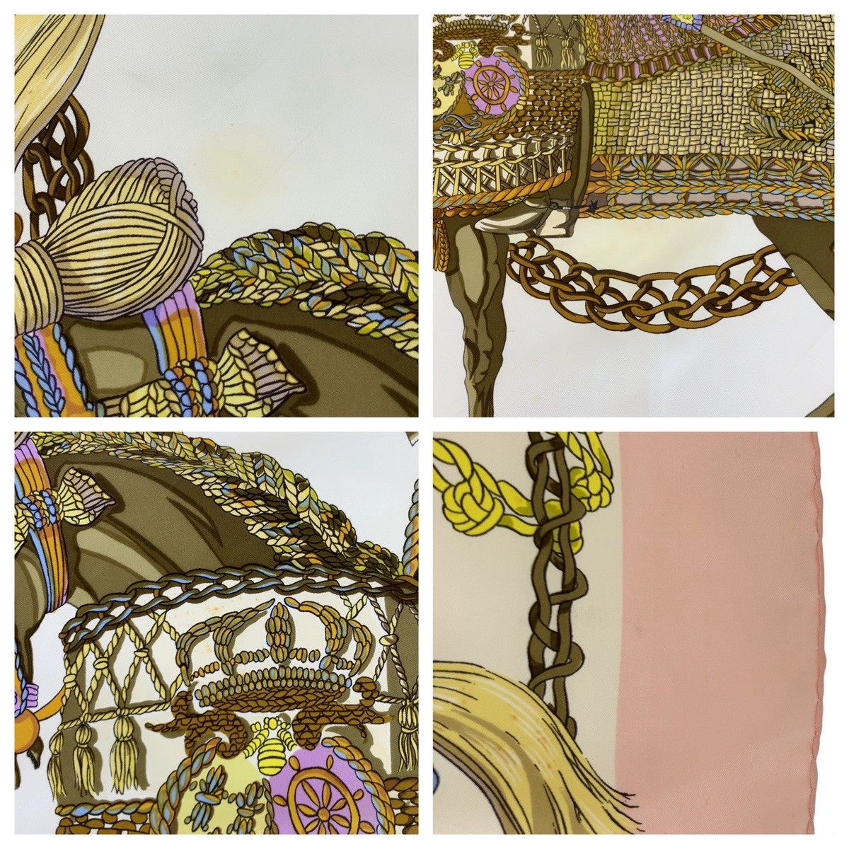 Hermes Hermes Hermes Carre90 Silk Scarf Textile Scarf DUTY FREE for USA Size ONE SIZE - 5 Thumbnail
