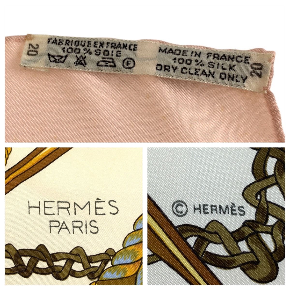 Hermes Hermes Hermes Carre90 Silk Scarf Textile Scarf DUTY FREE for USA Size ONE SIZE - 3 Thumbnail