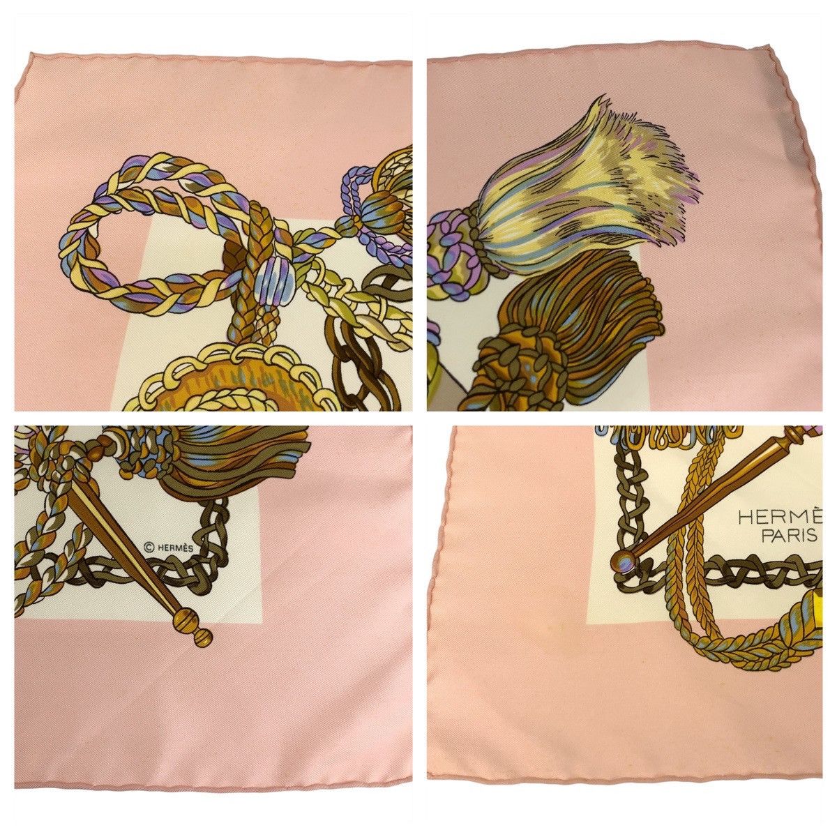 Hermes Hermes Hermes Carre90 Silk Scarf Textile Scarf DUTY FREE for USA Size ONE SIZE - 6 Thumbnail