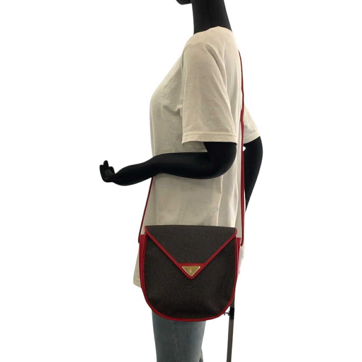 Yves Saint Laurent Yves Saint Laurent Yves Saint Laurent Leather Canvas Shoulder Bag Leather Crossbody Bag DUTY FREE for USA Size ONE SIZE - 7 Thumbnail