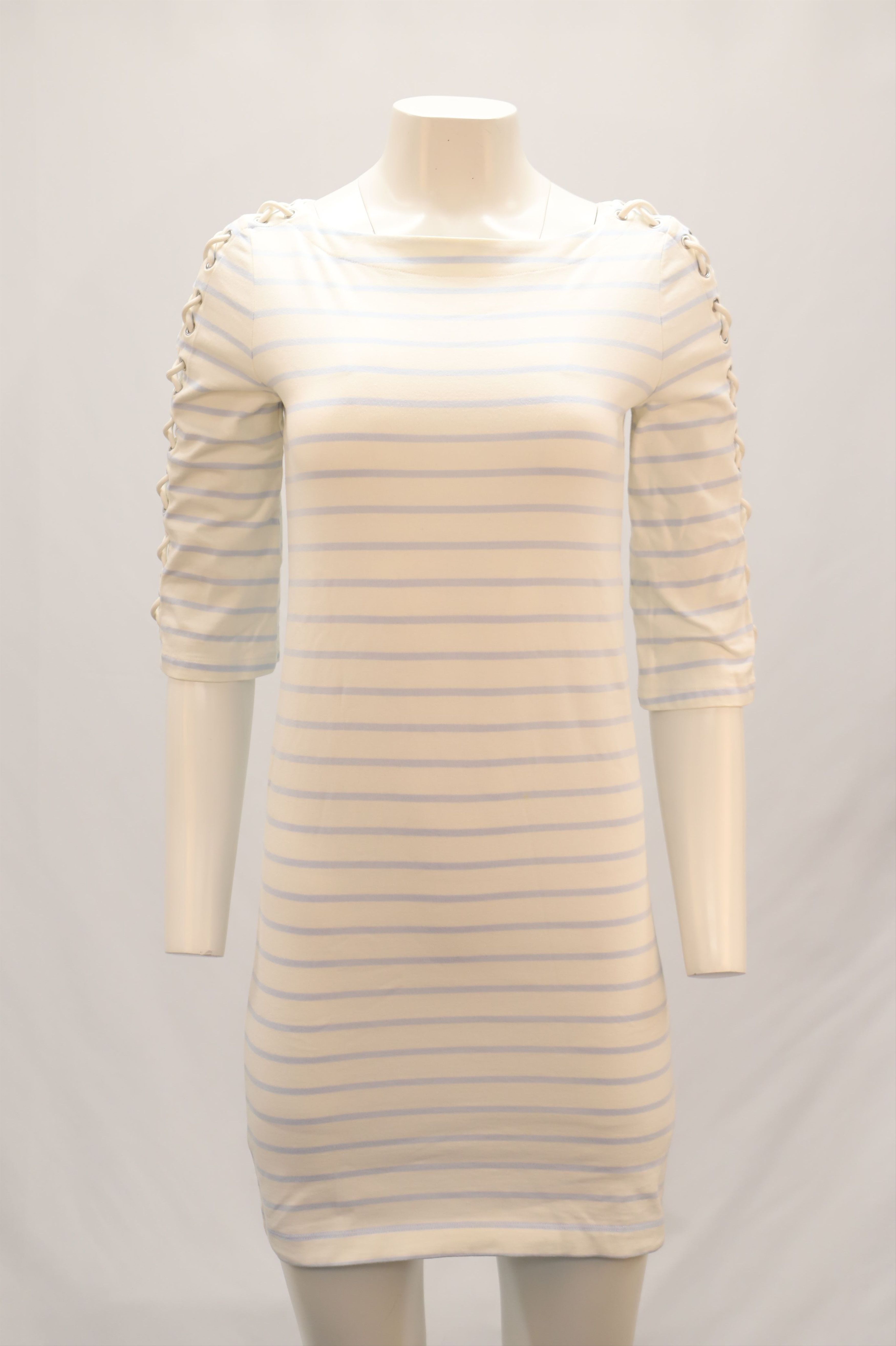 Lauren Ralph Lauren Lauren Ralph Lauren Striped Dress with Lace-Up Sleeves in Mu Size XS / US 0-2 / IT 36-38 - 4 Thumbnail