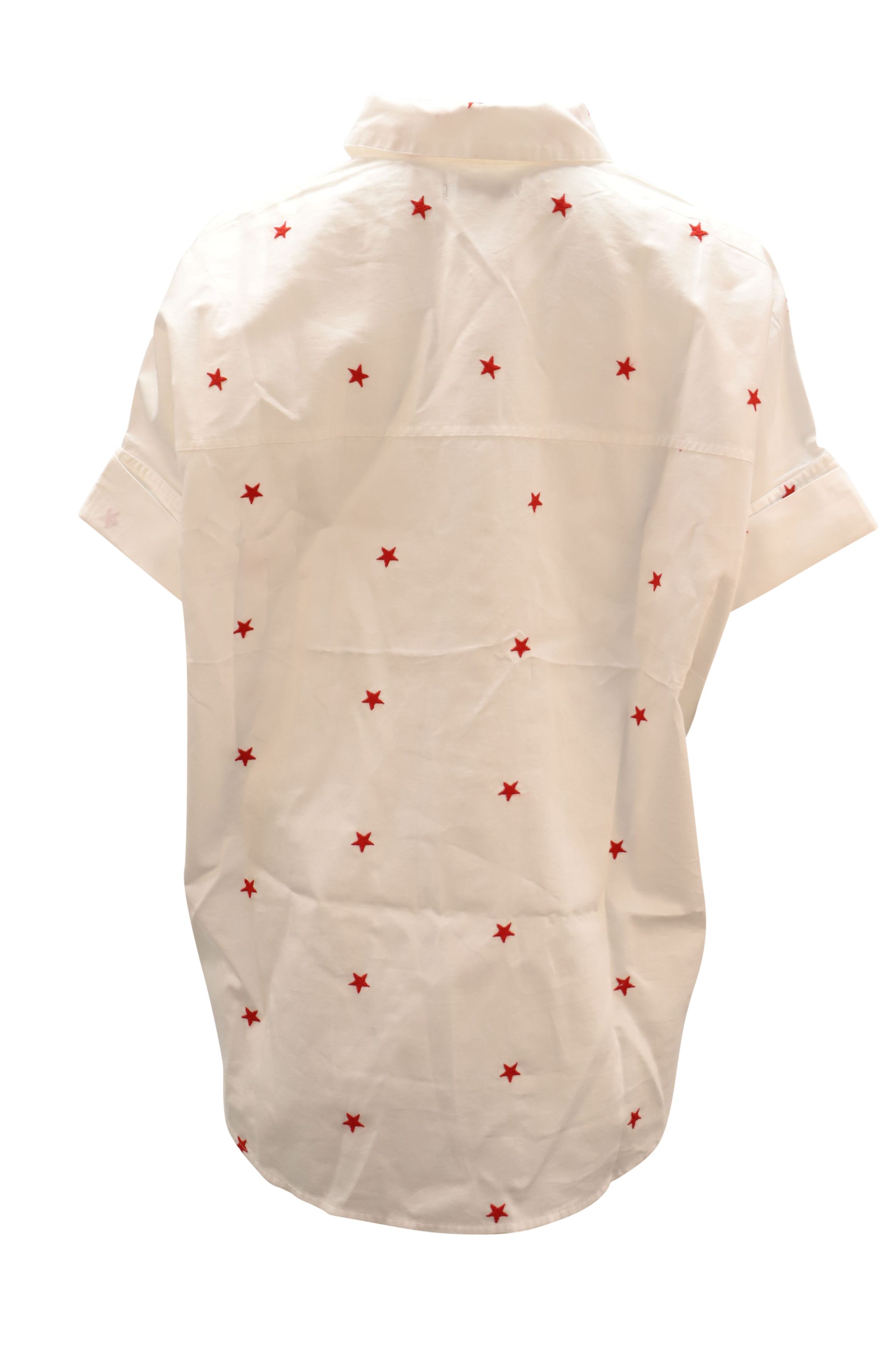 Madewell Madewell Embroidered Short-sleeve Shirt in White Cotton Size XS / US 0-2 / IT 36-38 - 2 Thumbnail