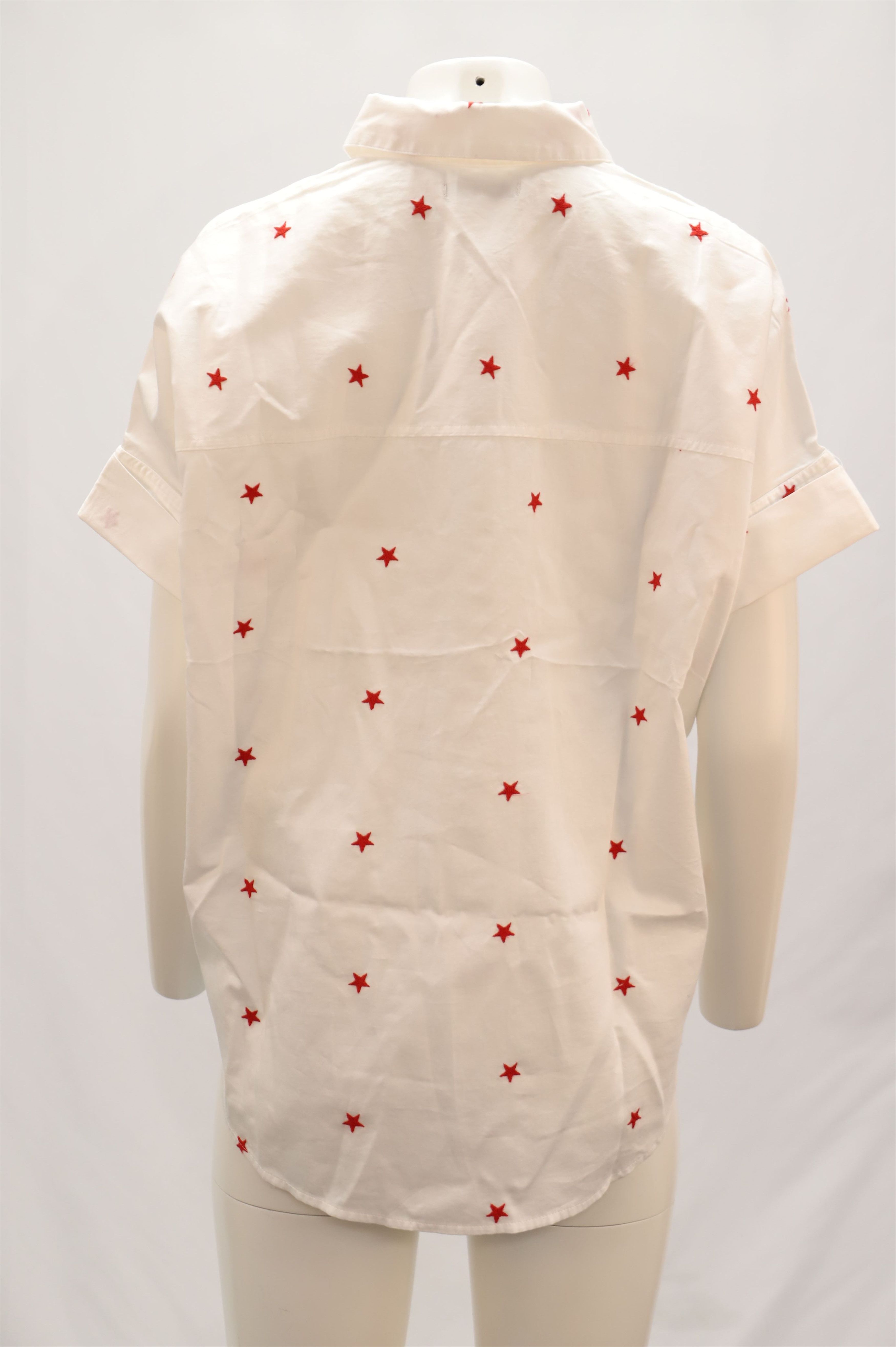 Madewell Madewell Embroidered Short-sleeve Shirt in White Cotton Size XS / US 0-2 / IT 36-38 - 6 Thumbnail