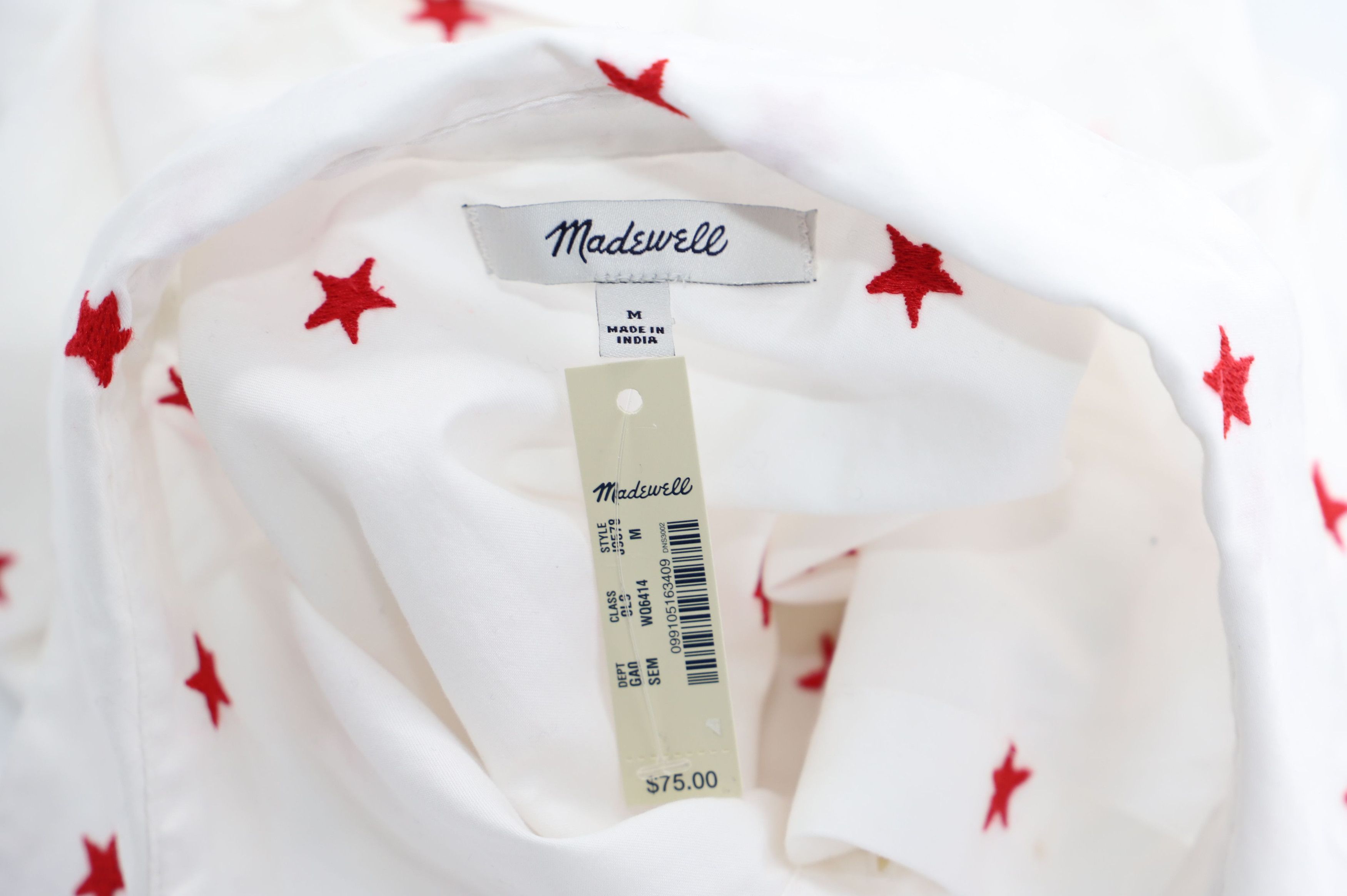 Madewell Madewell Embroidered Short-sleeve Shirt in White Cotton Size XS / US 0-2 / IT 36-38 - 7 Thumbnail