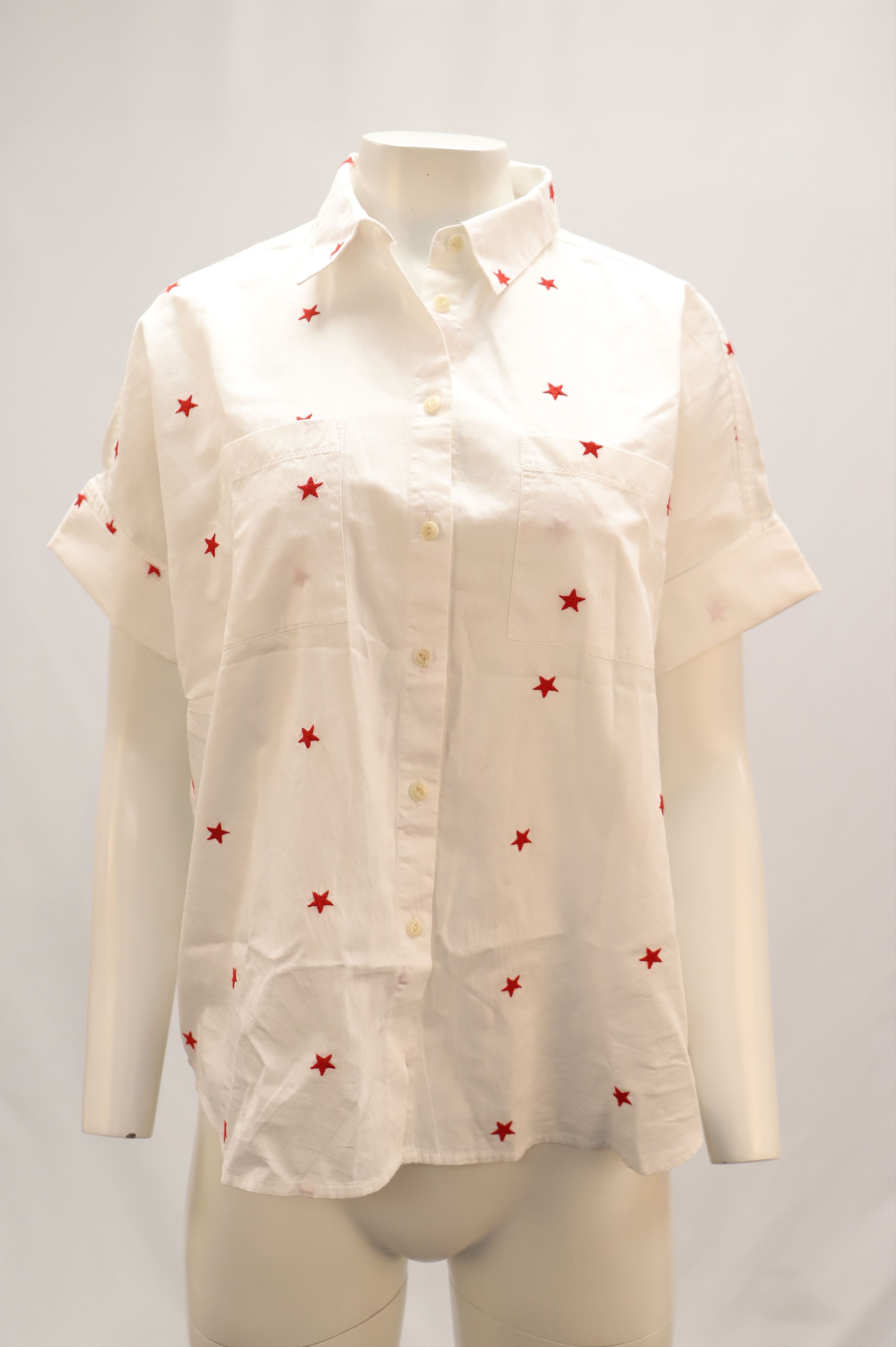 Madewell Madewell Embroidered Short-sleeve Shirt in White Cotton Size XS / US 0-2 / IT 36-38 - 5 Thumbnail