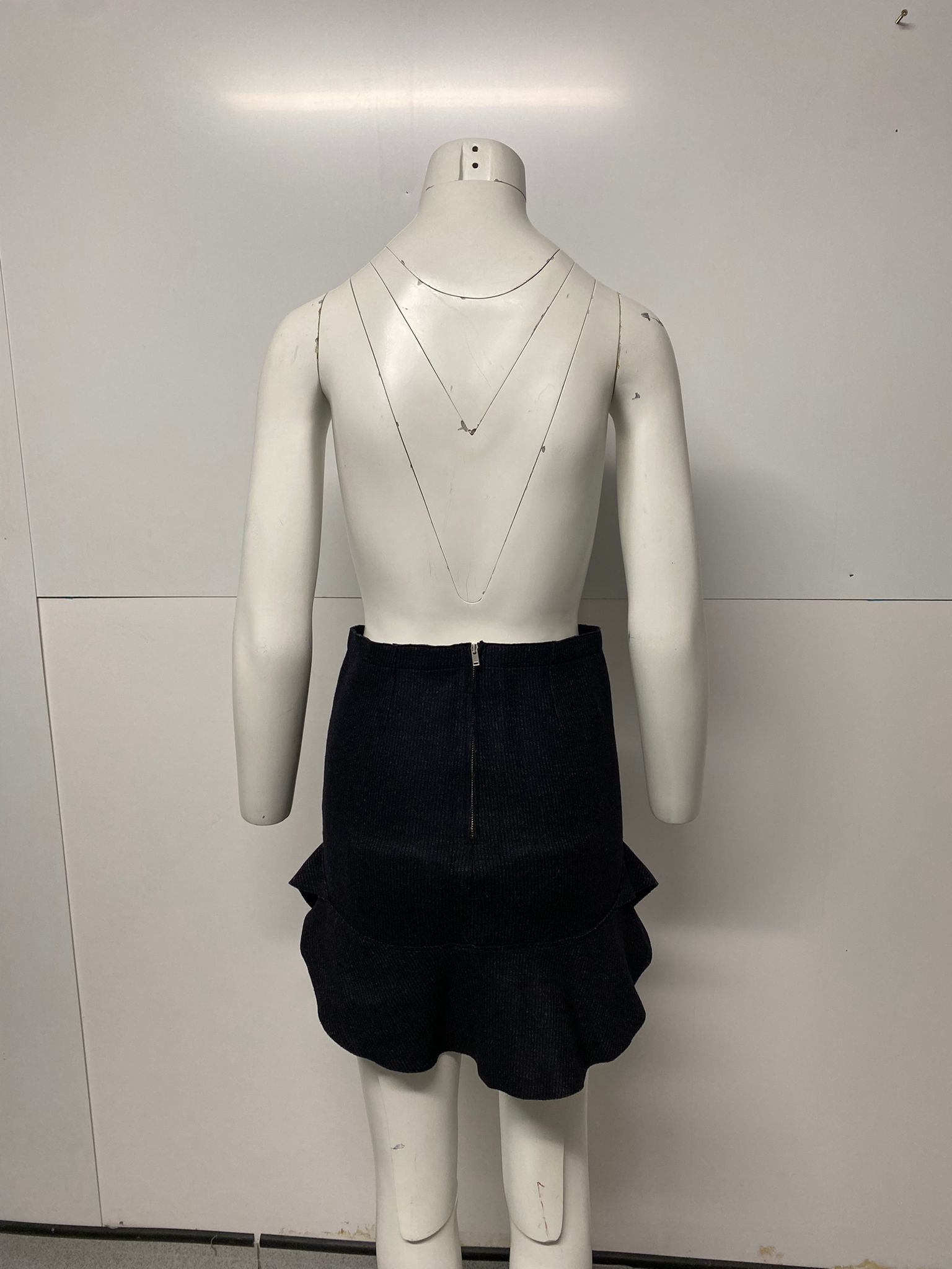 Isabel Marant Isabel Marant Frye Ruffled Mini Skirt in Grey Virgin Wool Size 25" / US 0 / IT 36 - 8 Thumbnail